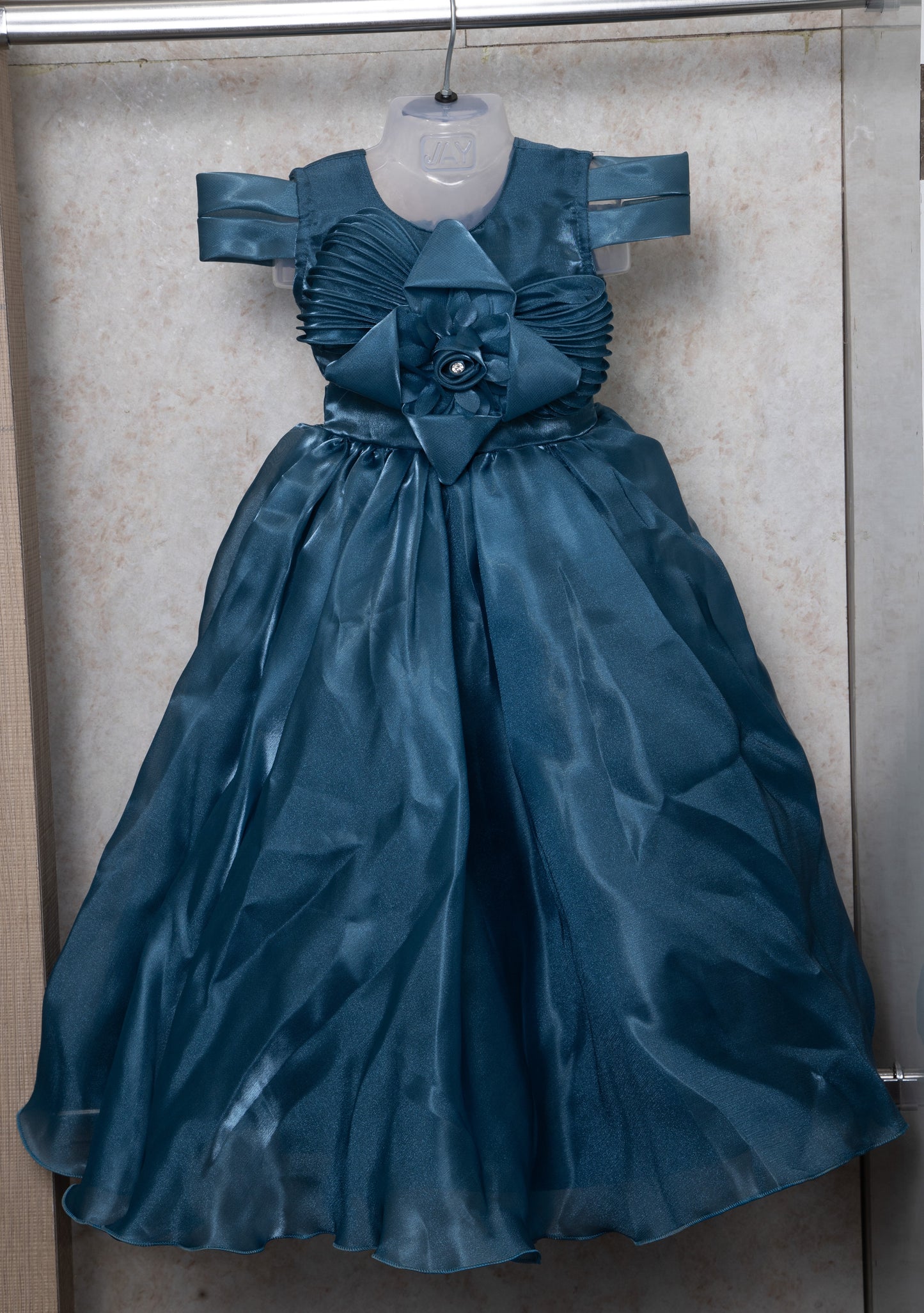 Flower design frock - blue