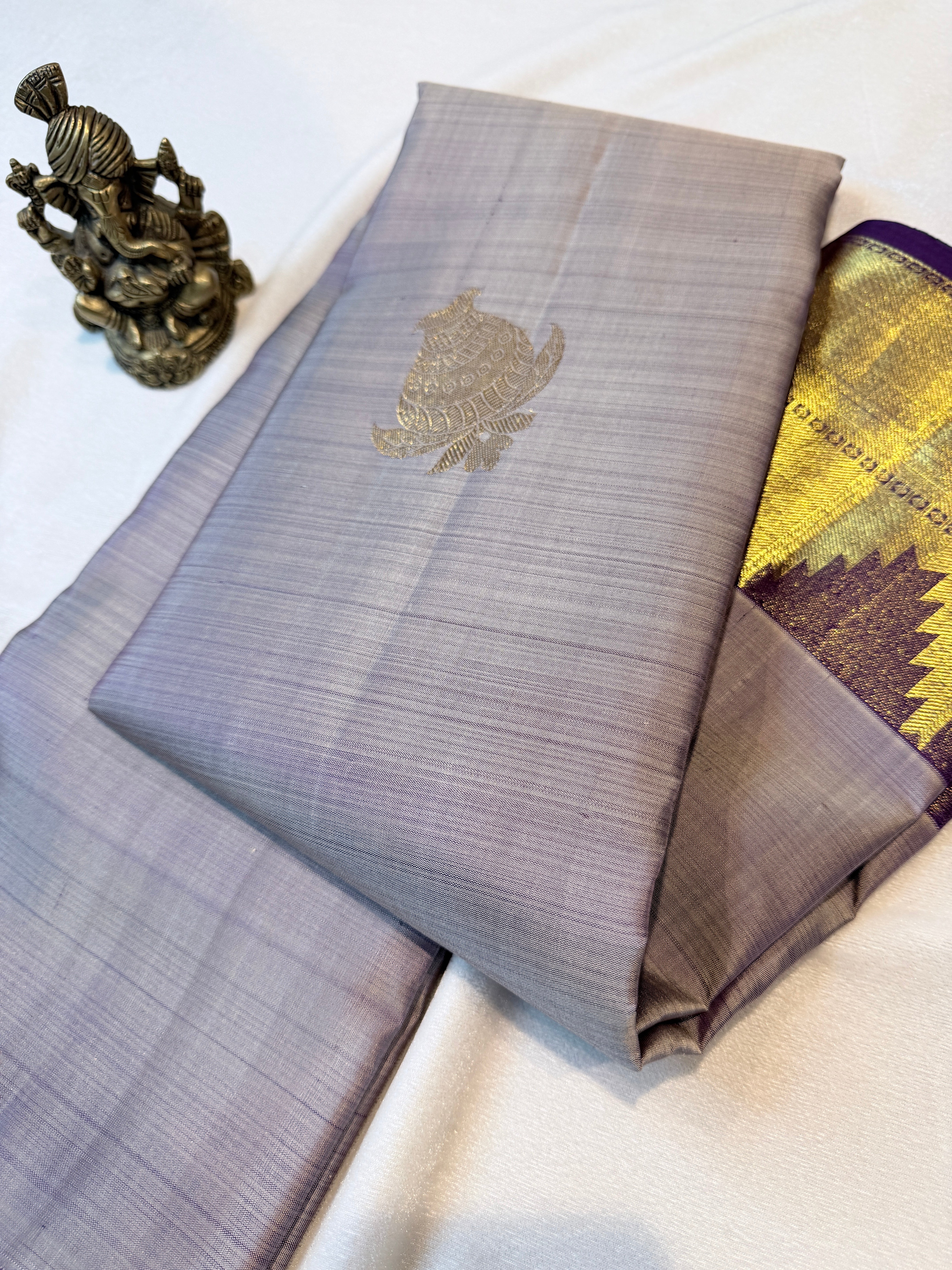 Pure Handloom Kanjivaram- Purple