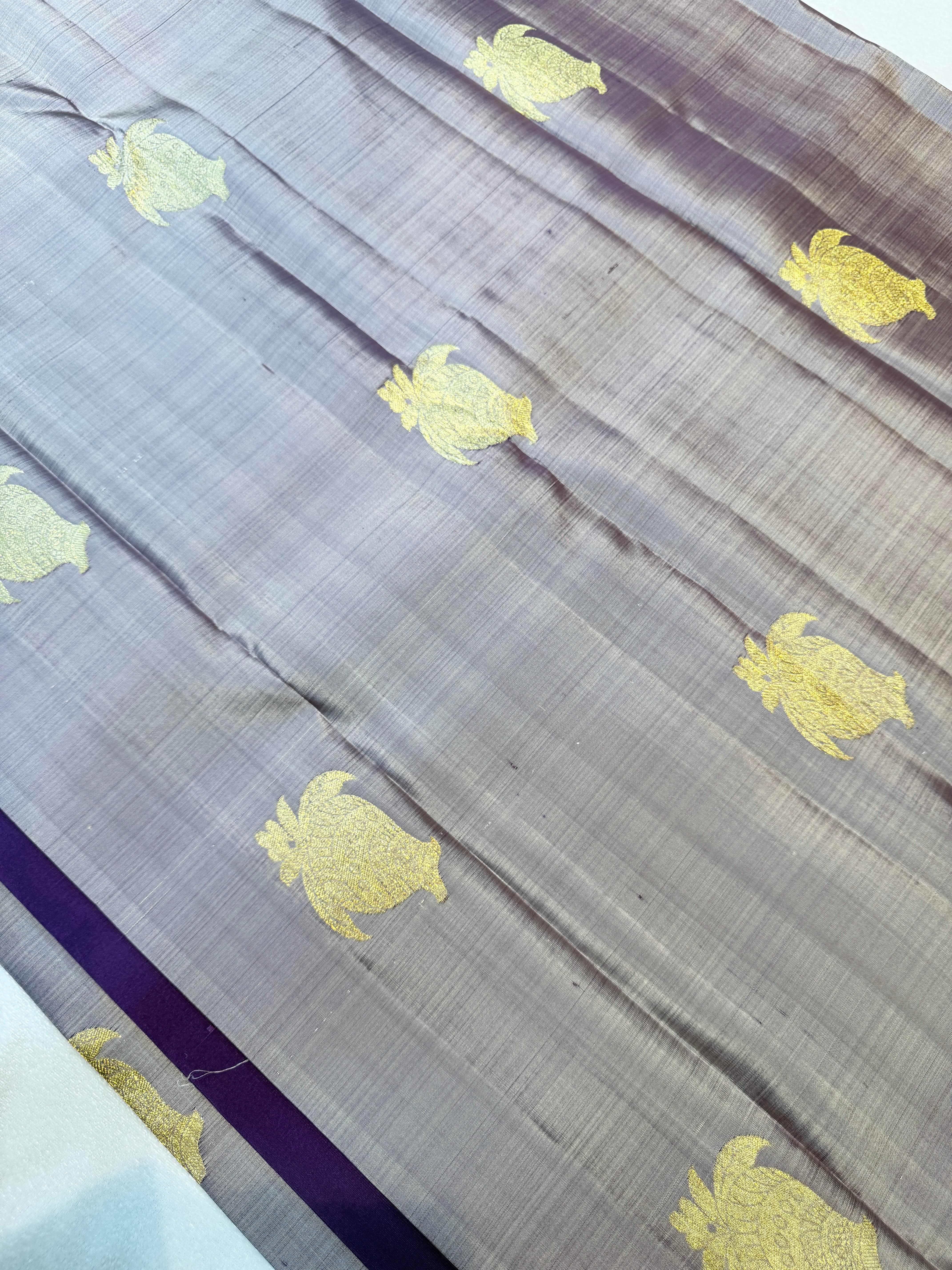 Pure Handloom Kanjivaram- Purple