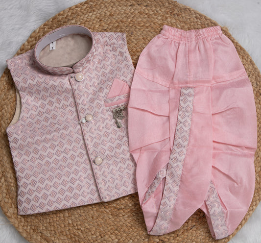 Sleevless Dhothi - Pink