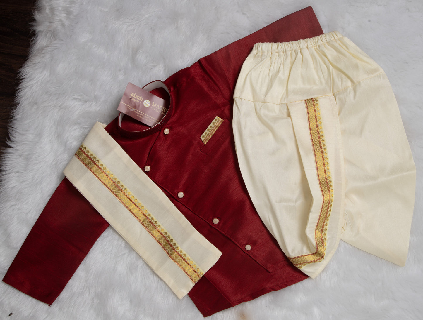 Sherwani Dhoti sets - Maroon