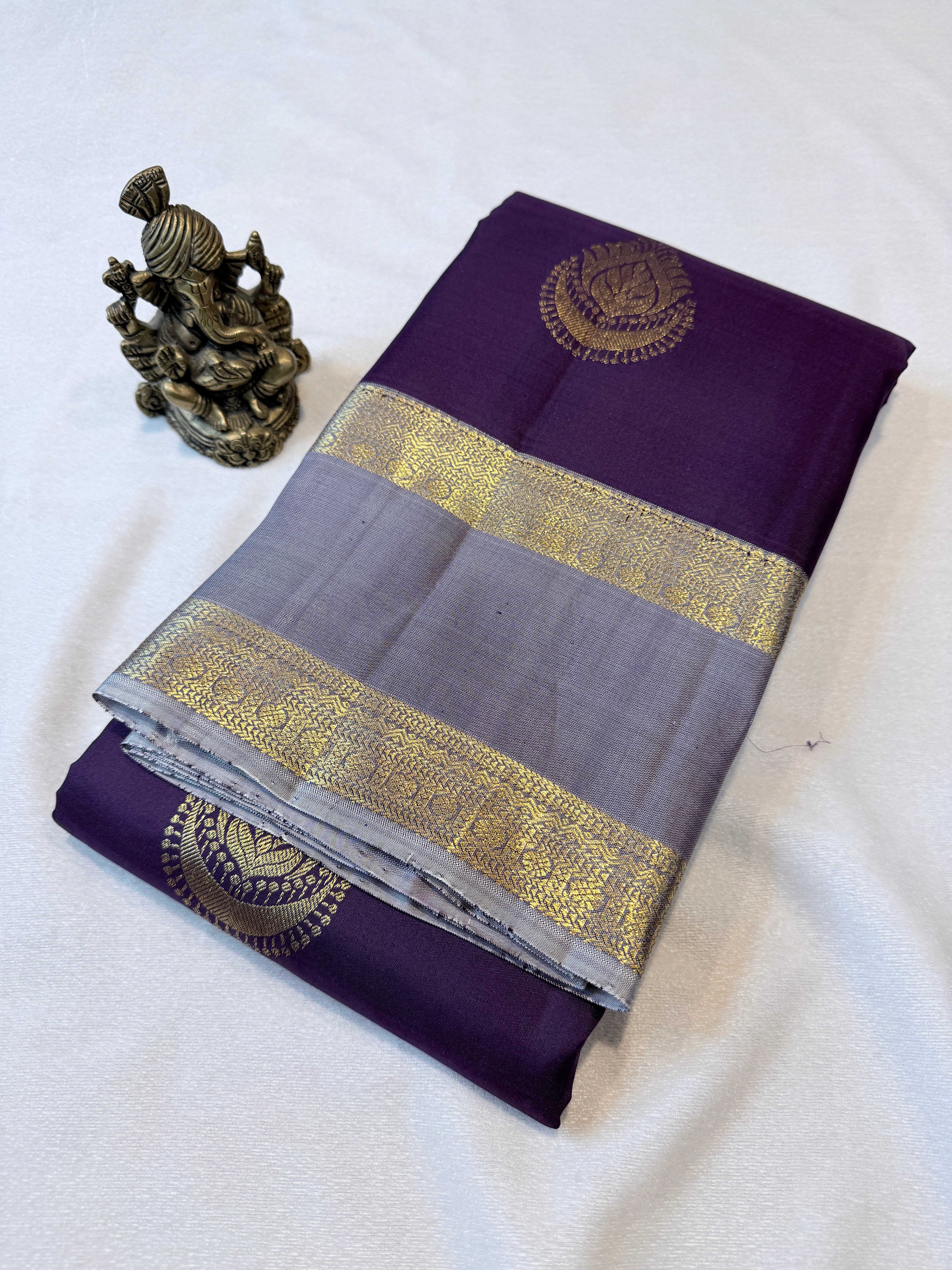 Pure Handloom Kanjivaram- Wine