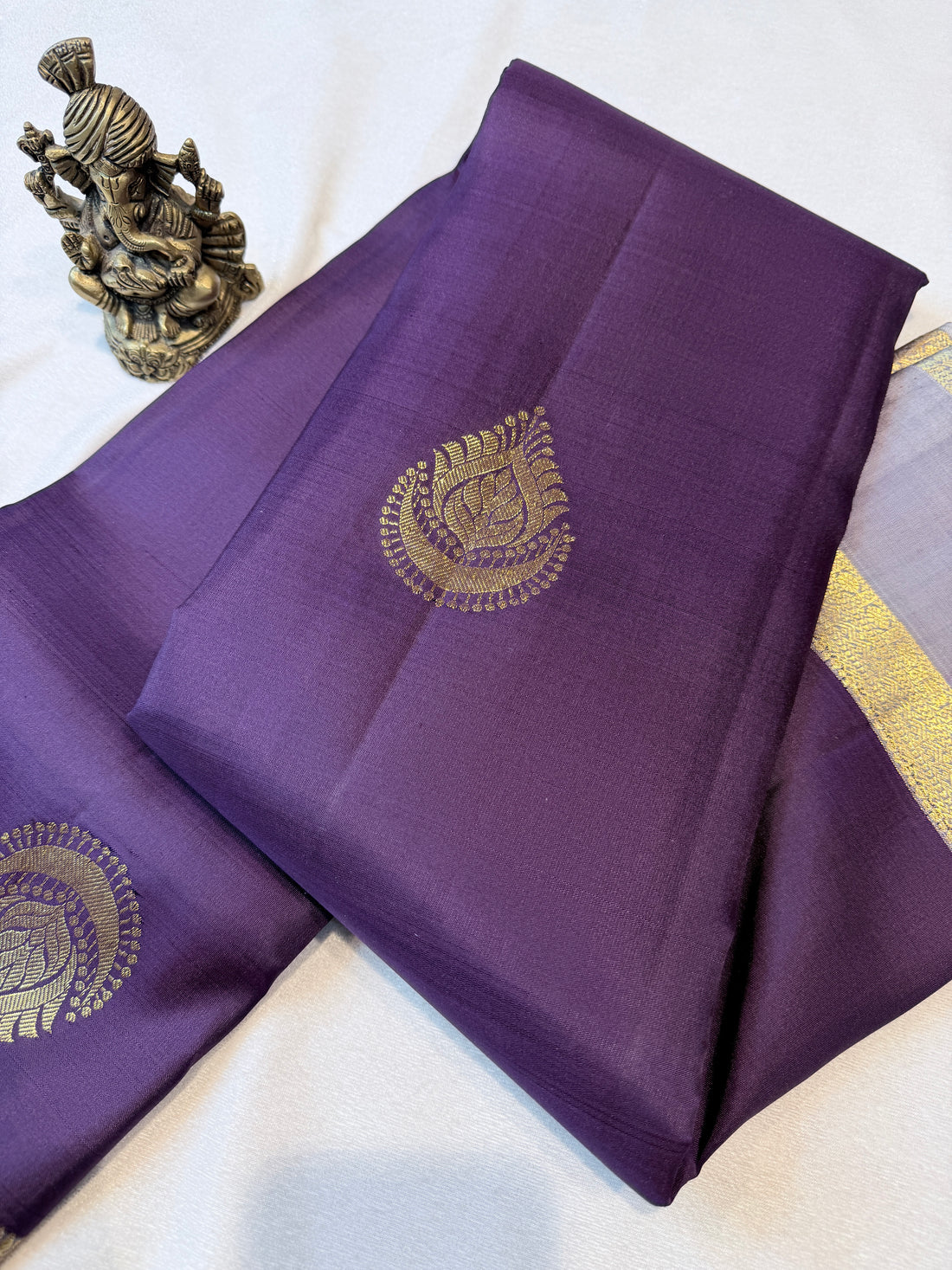 Pure Handloom Kanjivaram- Wine