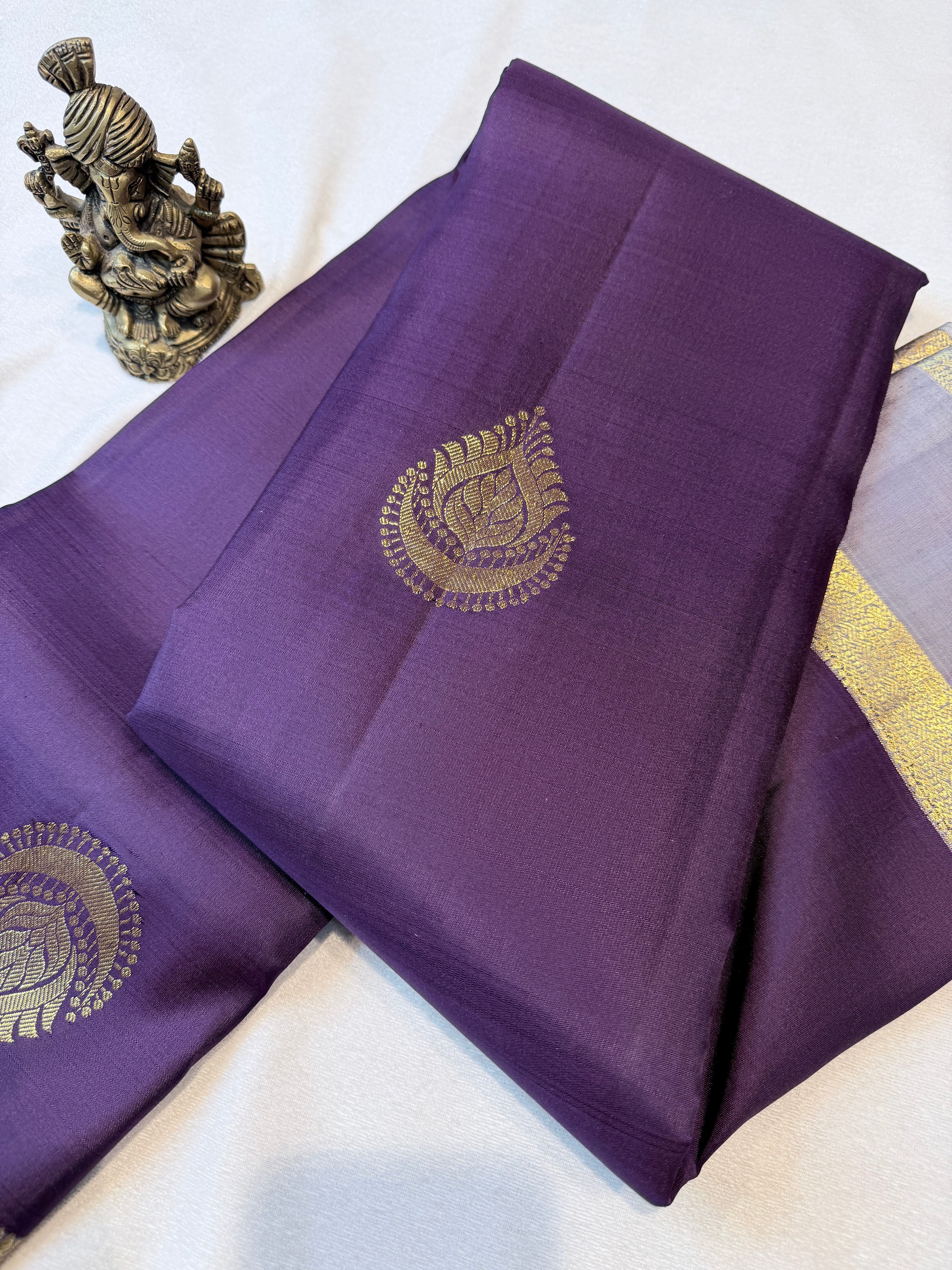 Pure Handloom Kanjivaram- Wine
