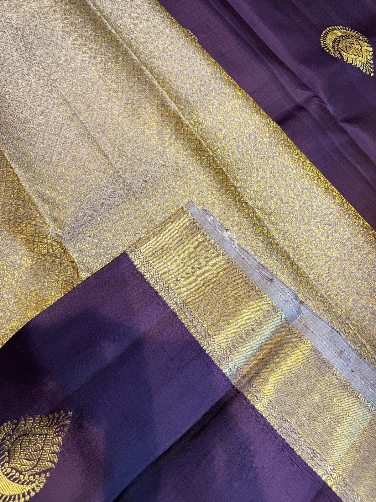 Pure Handloom Kanjivaram- Wine