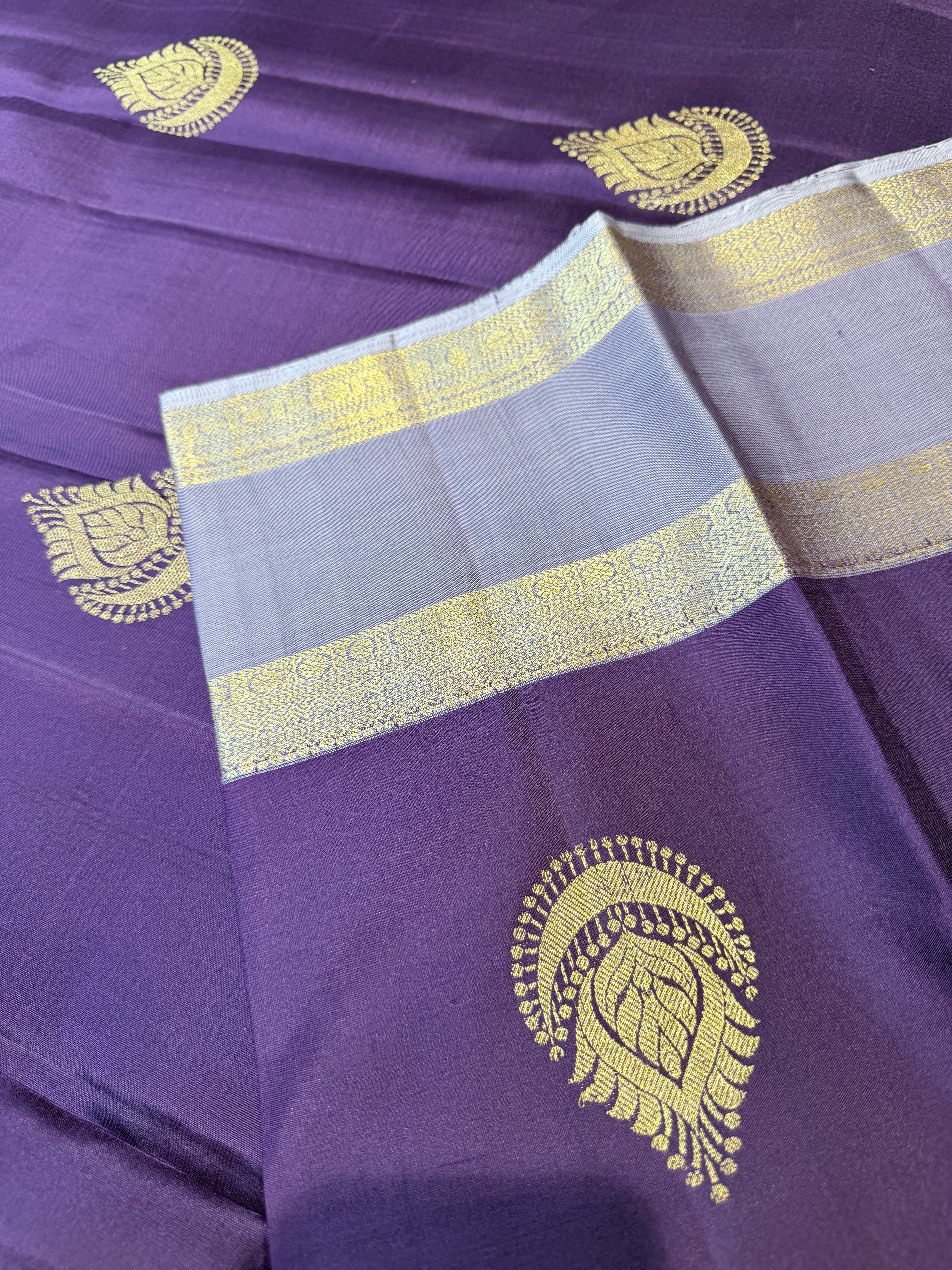 Pure Handloom Kanjivaram- Wine