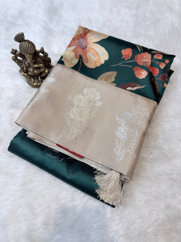 Fancy Satin Silk- Green