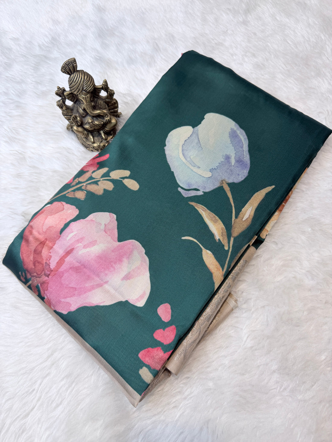 Fancy Satin Silk- Green
