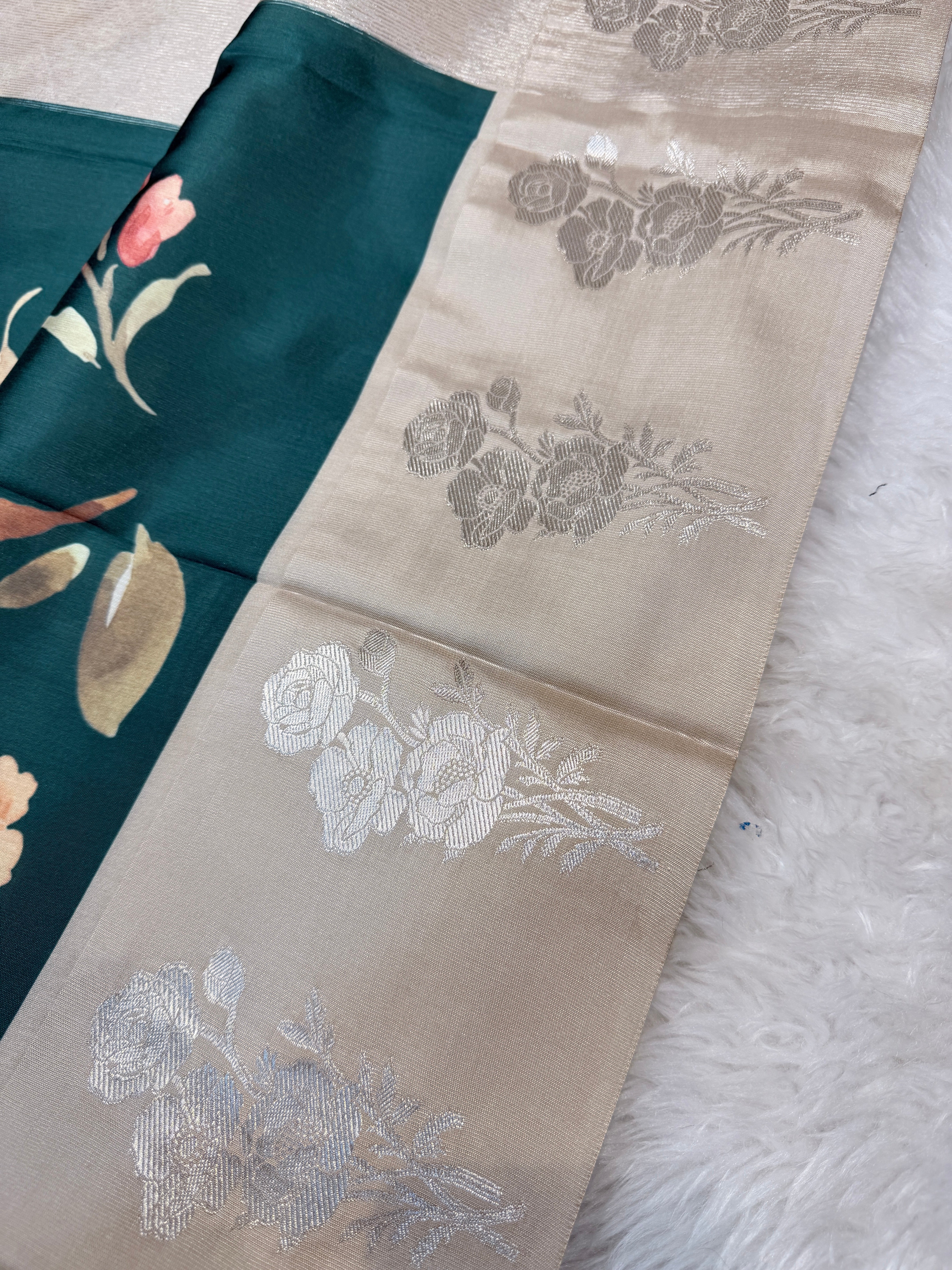 Fancy Satin Silk- Green