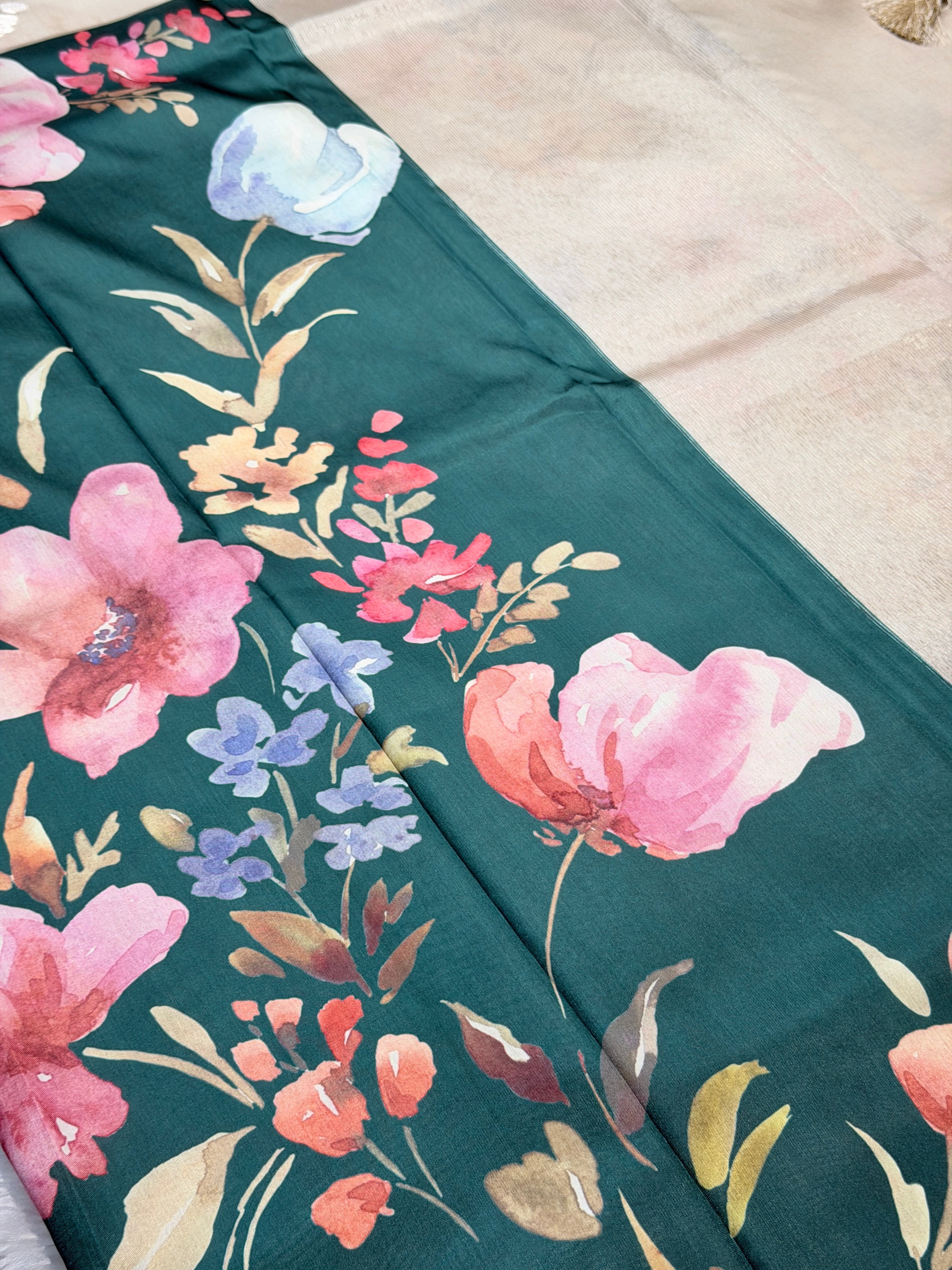 Fancy Satin Silk- Green