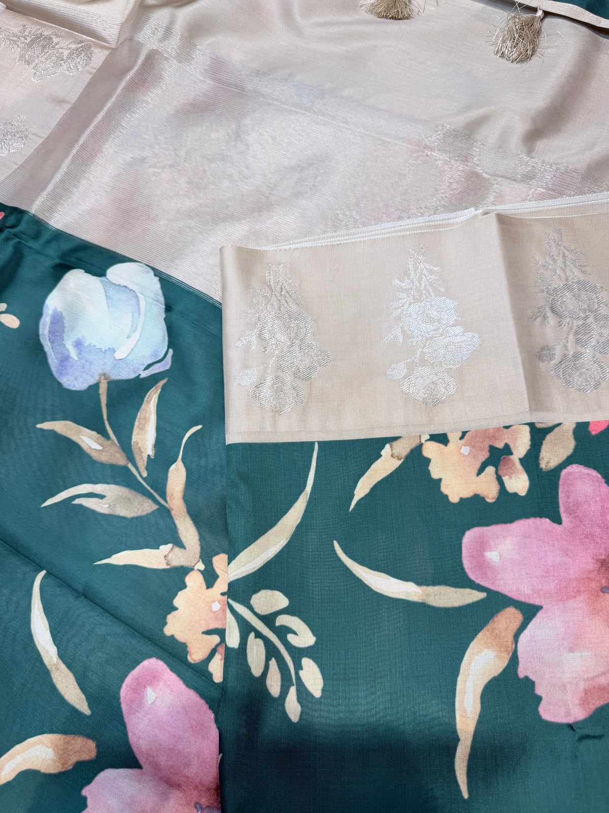 Fancy Satin Silk- Green