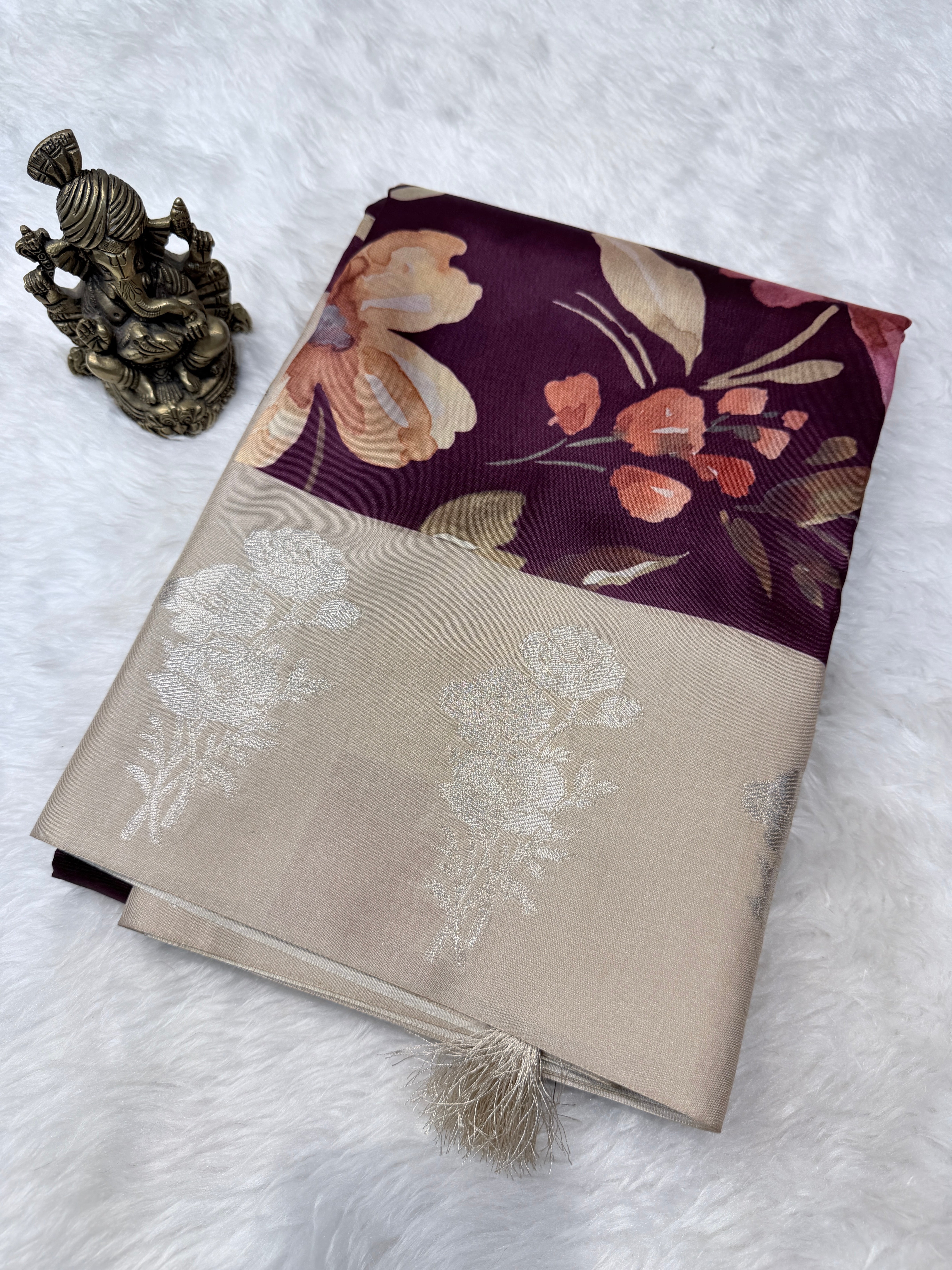 Fancy Satin Silk- Wine