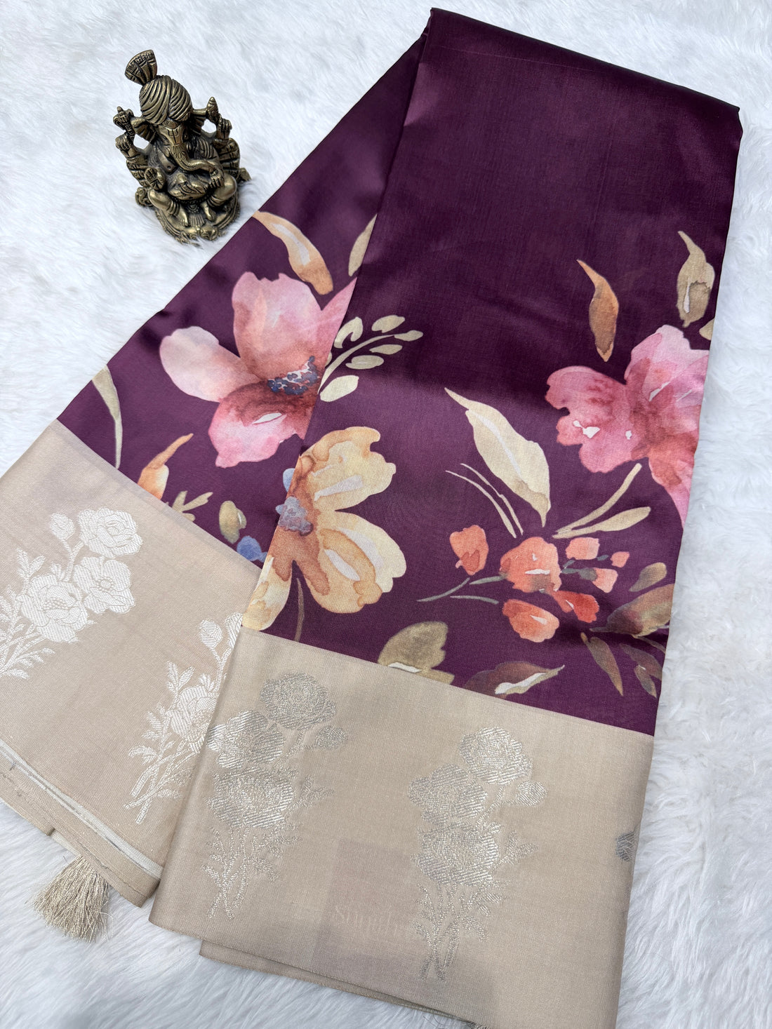 Fancy Satin Silk- Wine