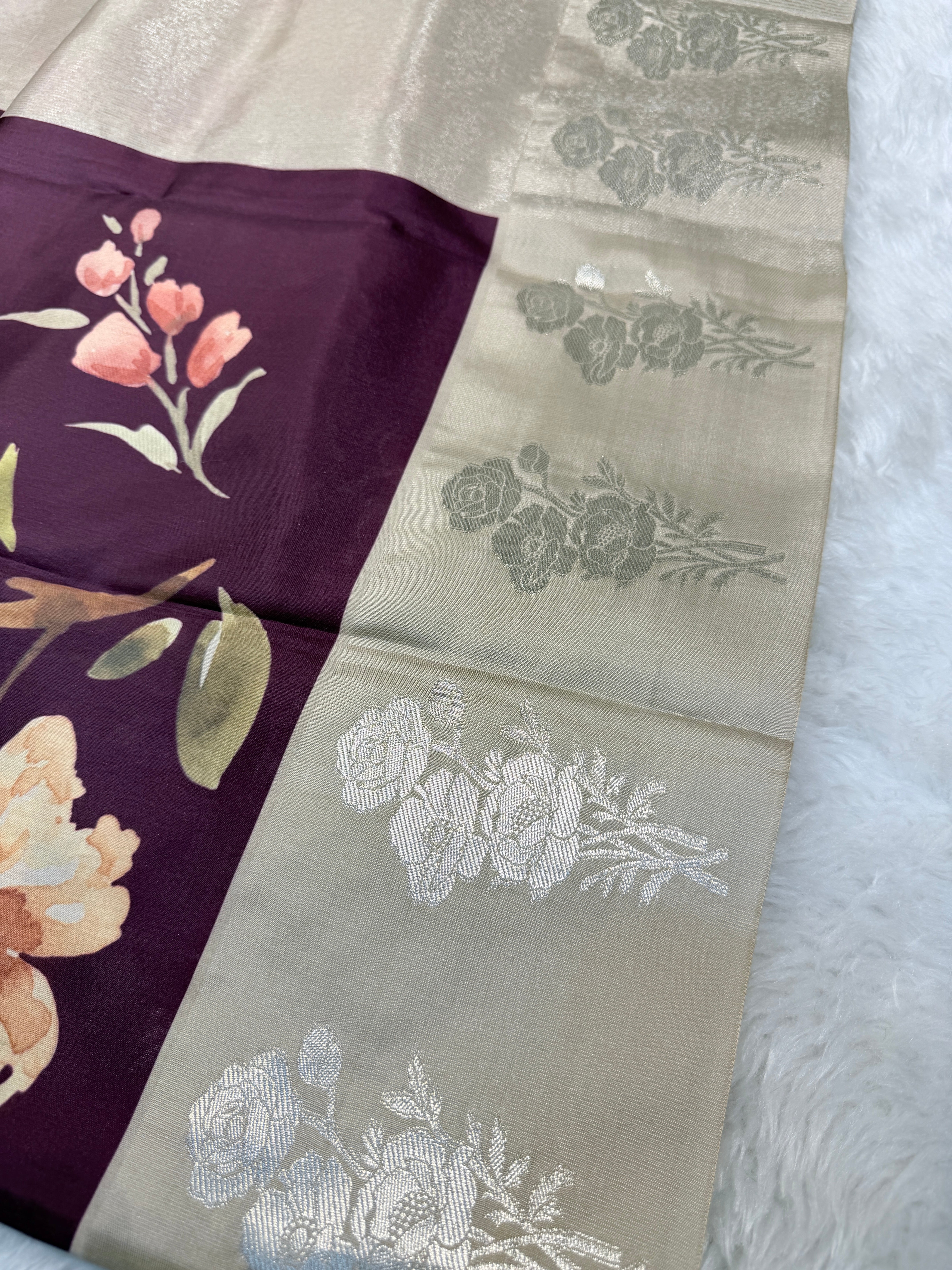 Fancy Satin Silk- Wine