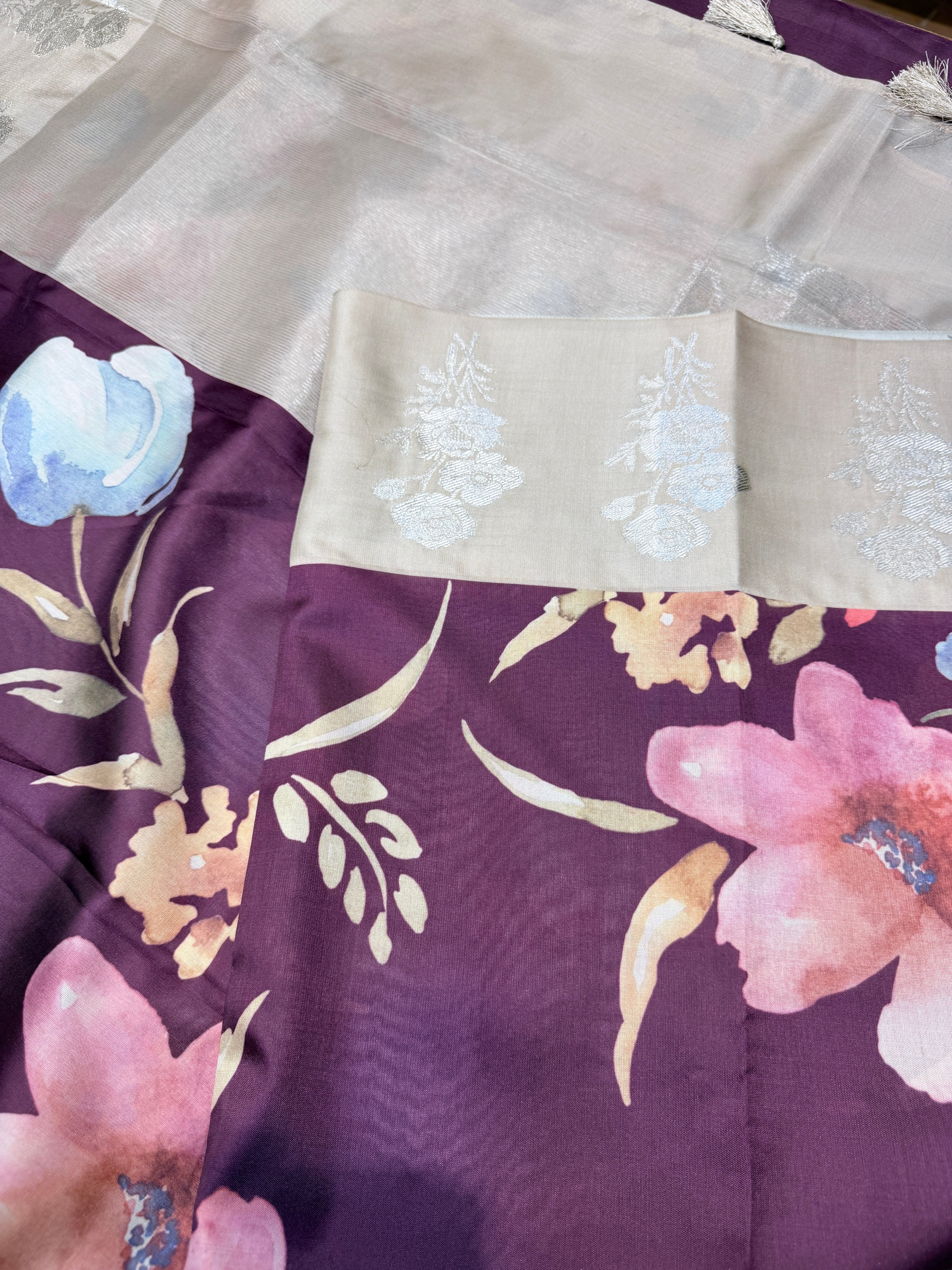 Fancy Satin Silk- Wine