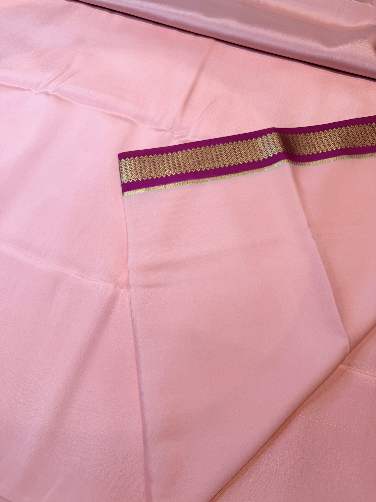 Pure Mysore Crepe Silk- Rose Pink
