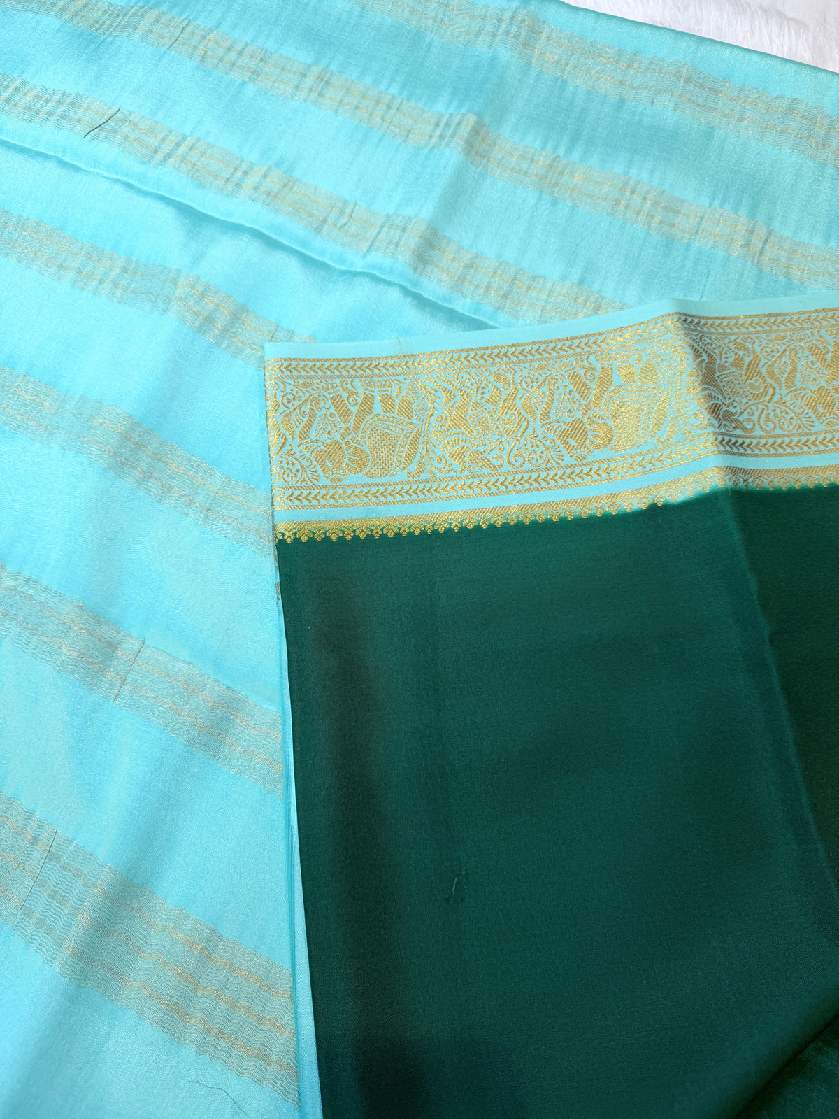 Pure Mysore Crepe Silk- Green