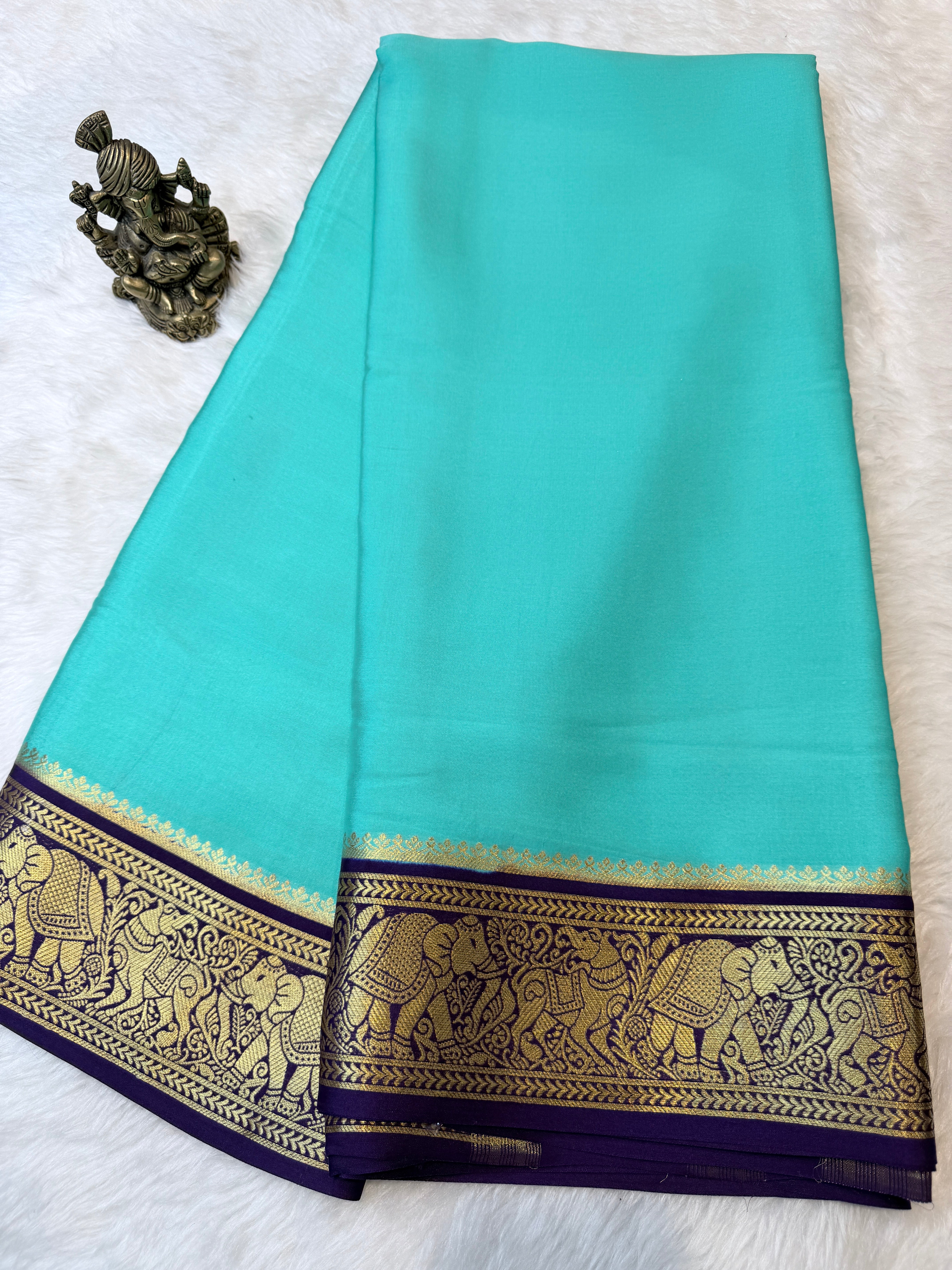 Pure Mysore Crepe Silk- Rama Green