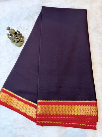 Pure Mysore Crepe Silk- Brown