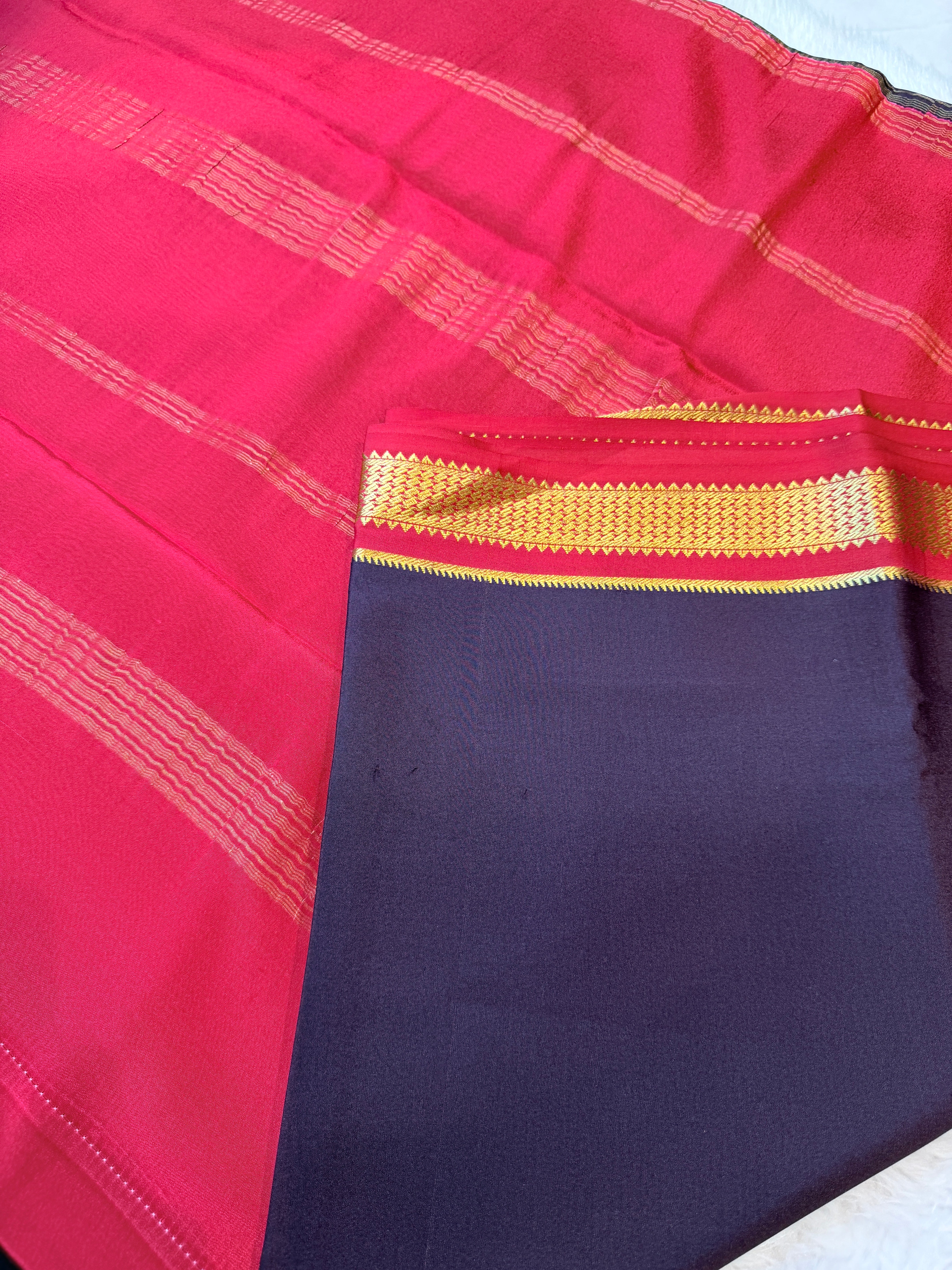 Pure Mysore Crepe Silk- Brown