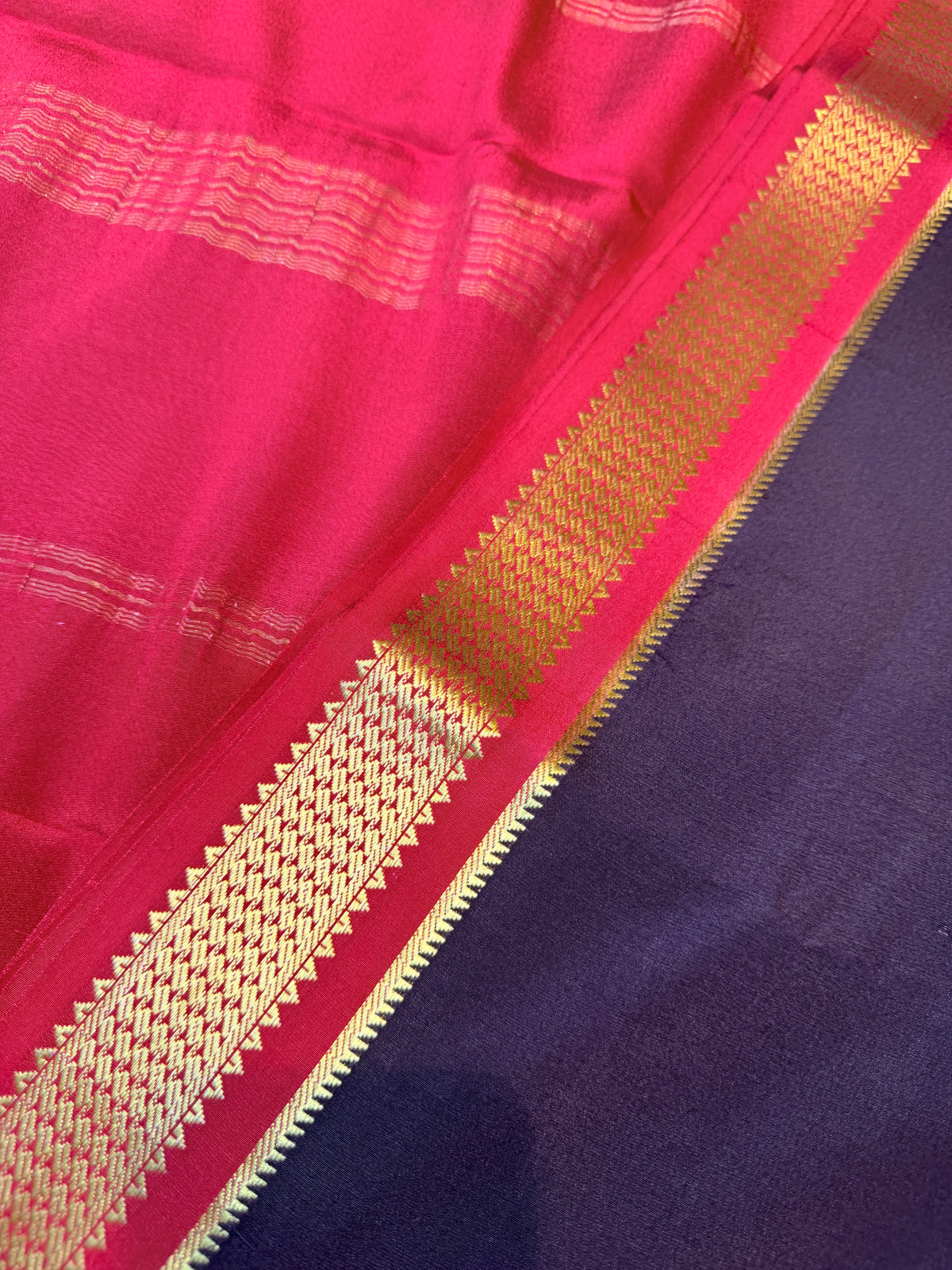 Pure Mysore Crepe Silk- Brown