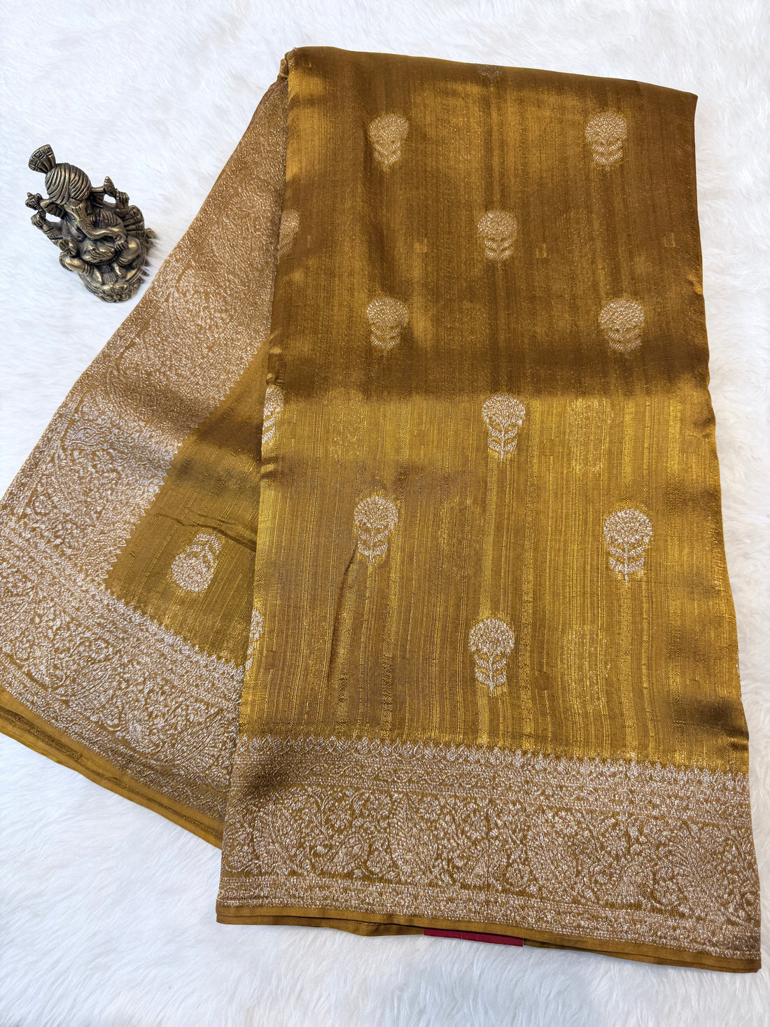 Banaras Raw Silk- Dusty Mustard