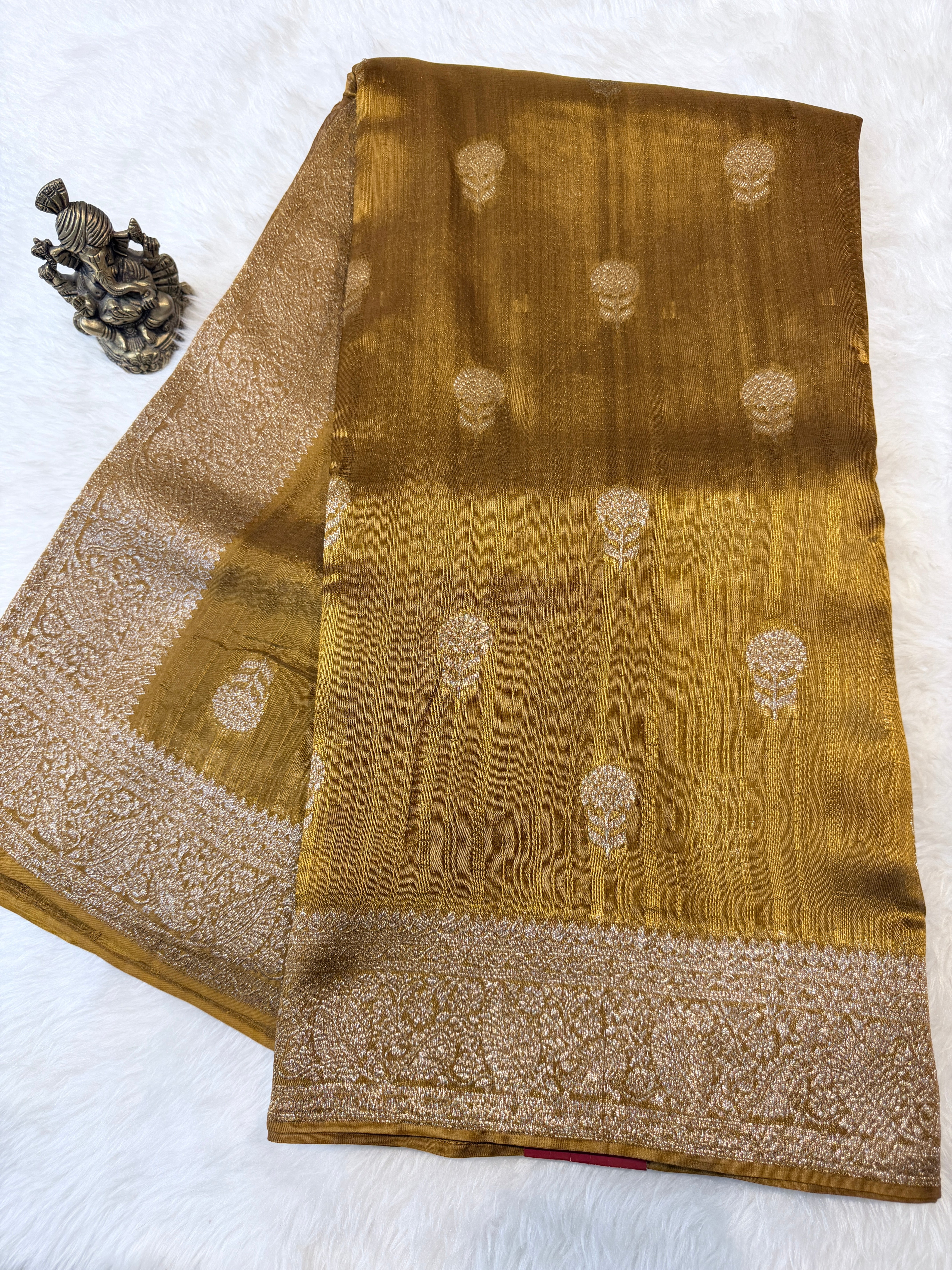 Banaras Raw Silk- Dusty Mustard