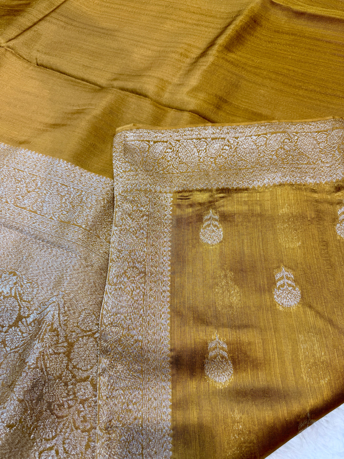 Banaras Raw Silk- Dusty Mustard