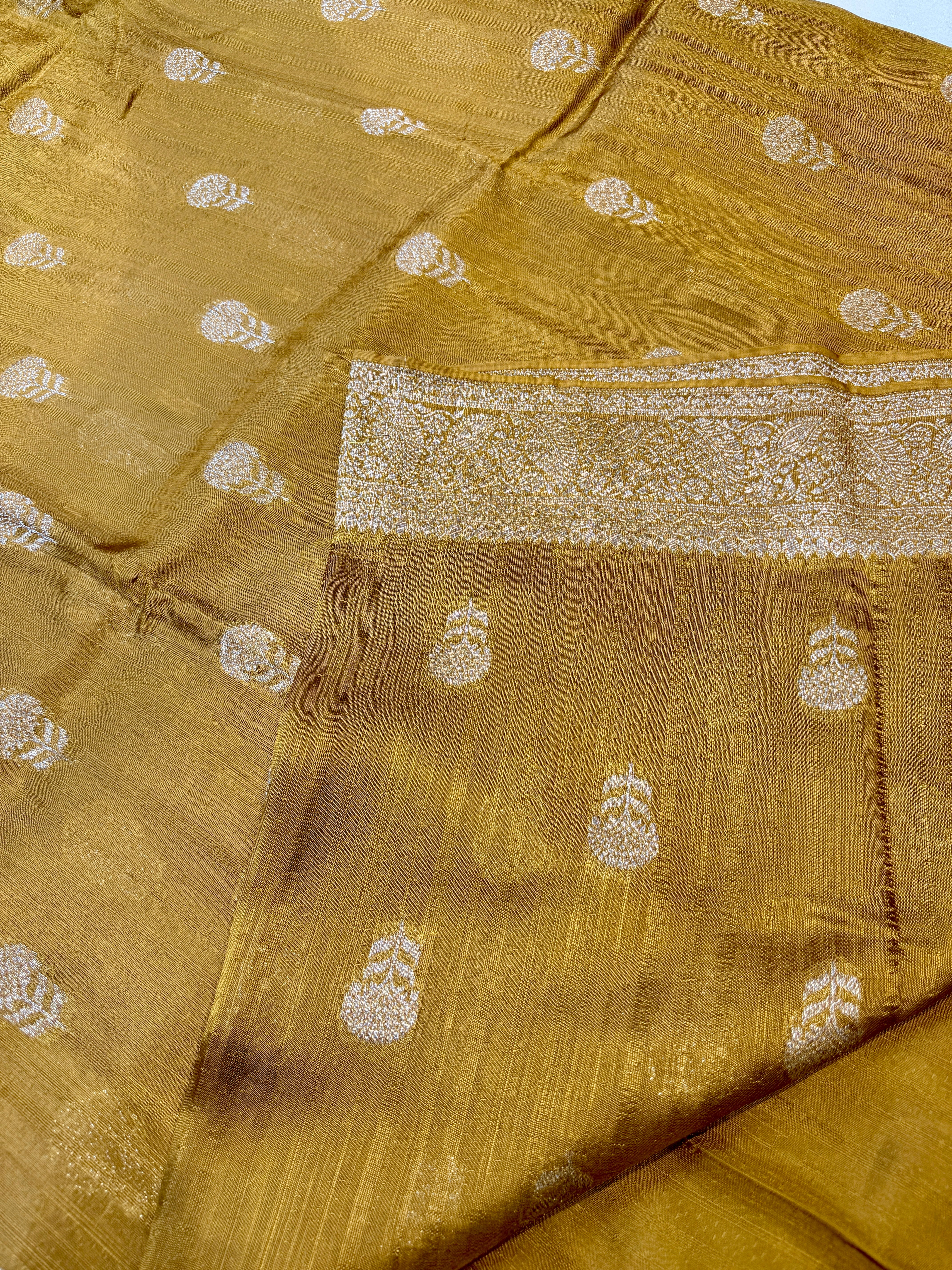 Banaras Raw Silk- Dusty Mustard