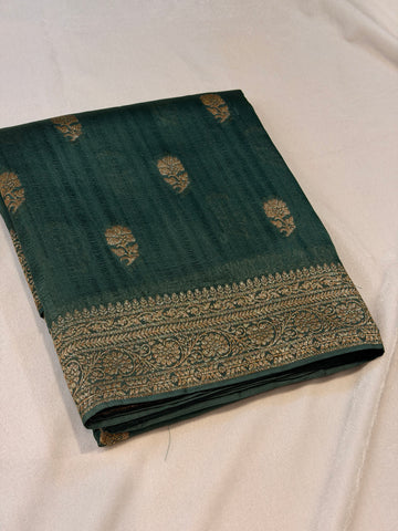 Banaras Raw Silk- Green