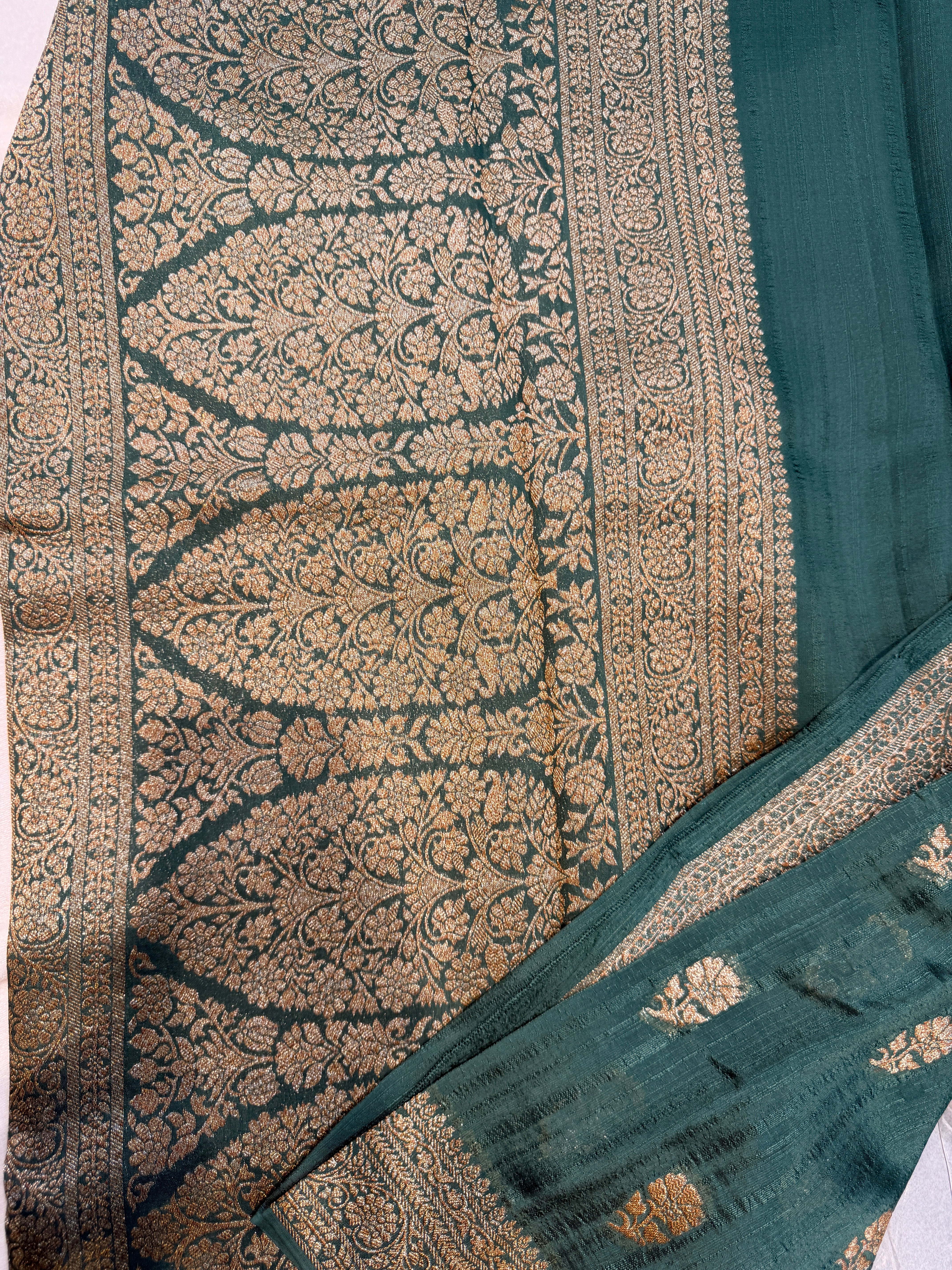 Banaras Raw Silk- Green