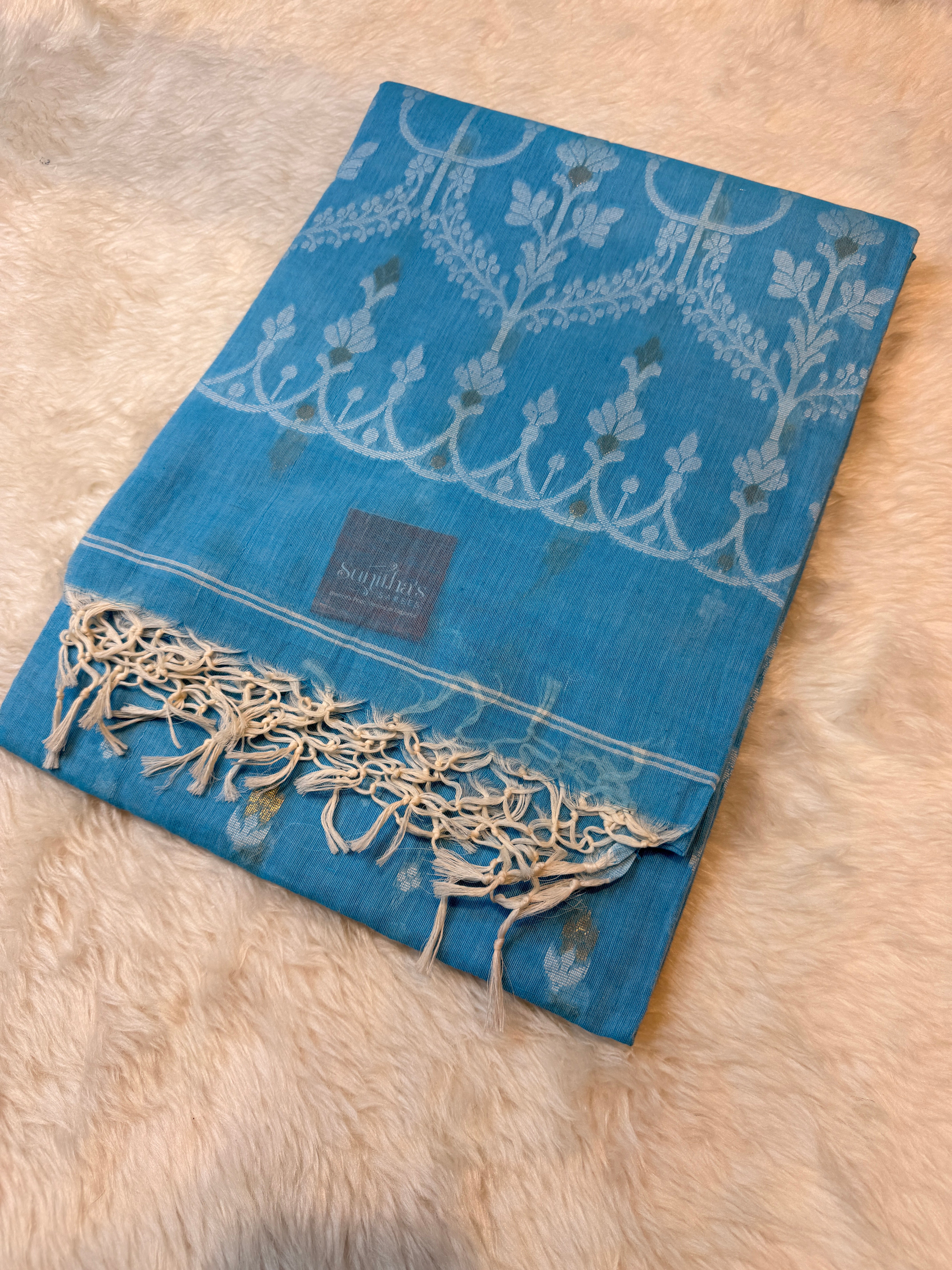 Pure Bengal Cotton- Sky Blue
