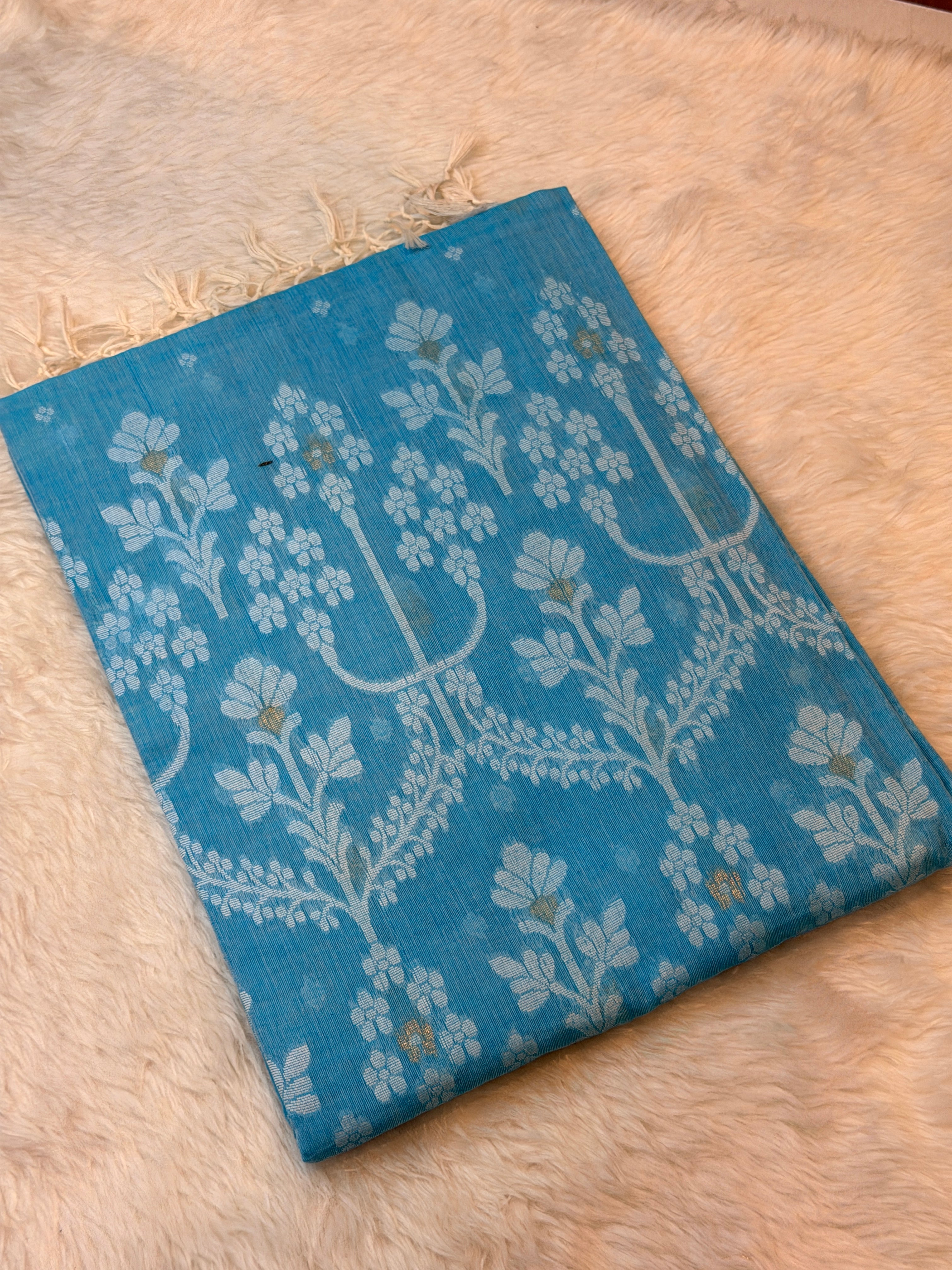 Pure Bengal Cotton- Sky Blue