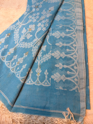Pure Bengal Cotton- Sky Blue