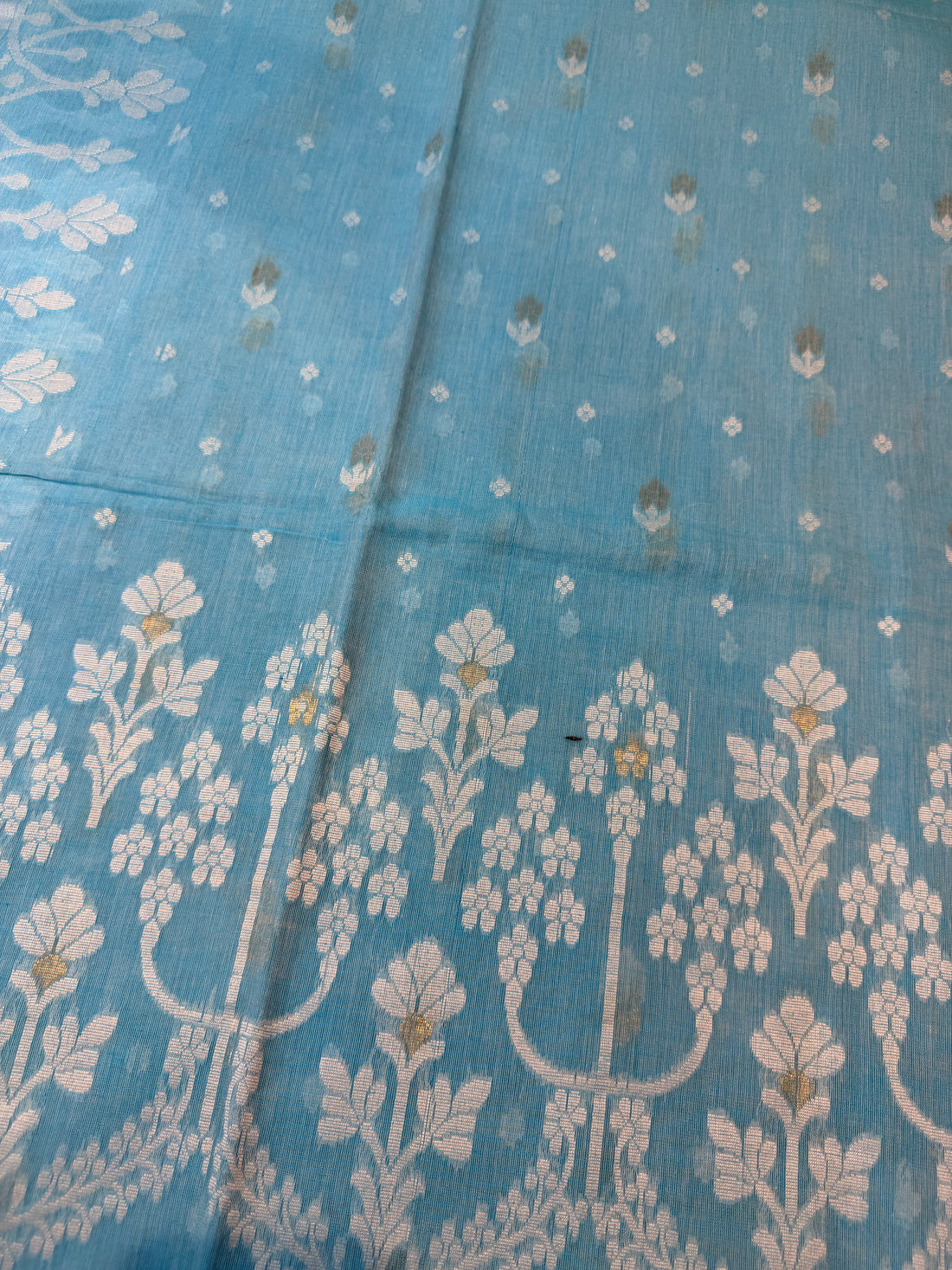 Pure Bengal Cotton- Sky Blue
