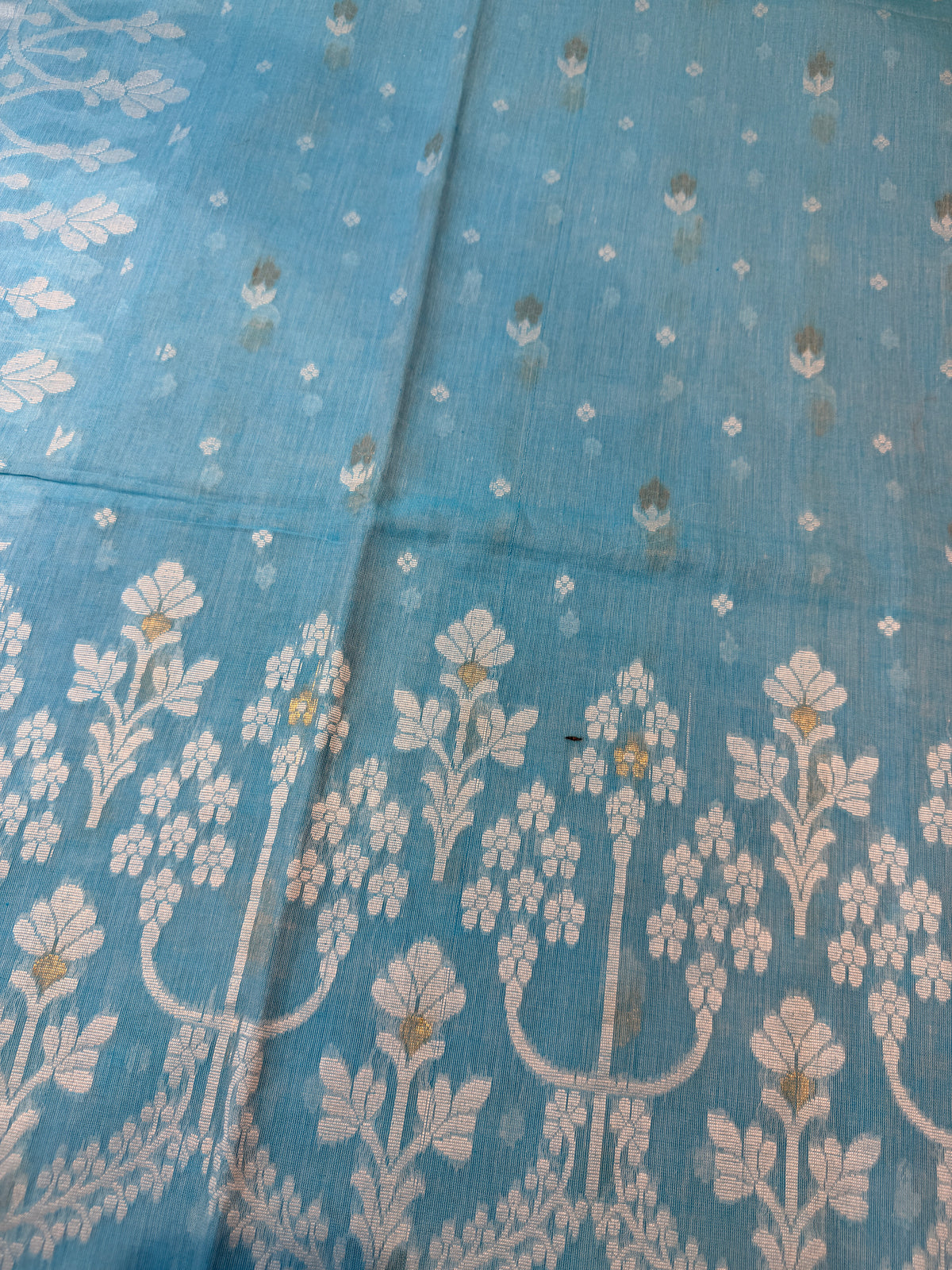Pure Bengal Cotton- Sky Blue
