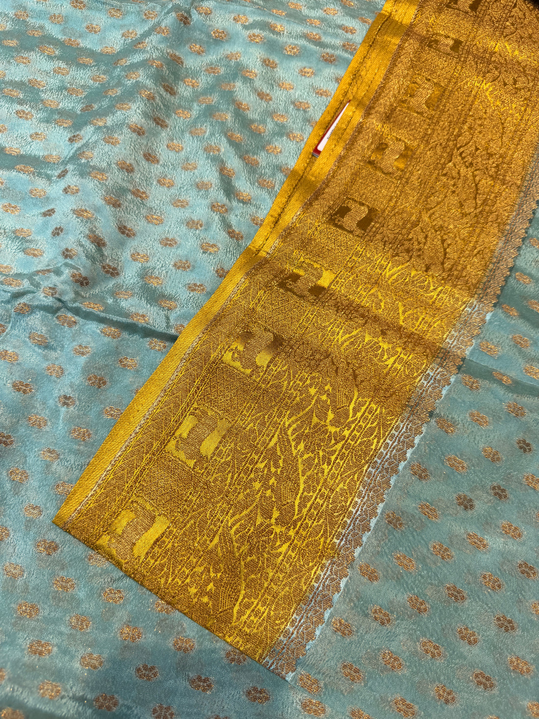 Banaras Crepe Silk- Pista Green
