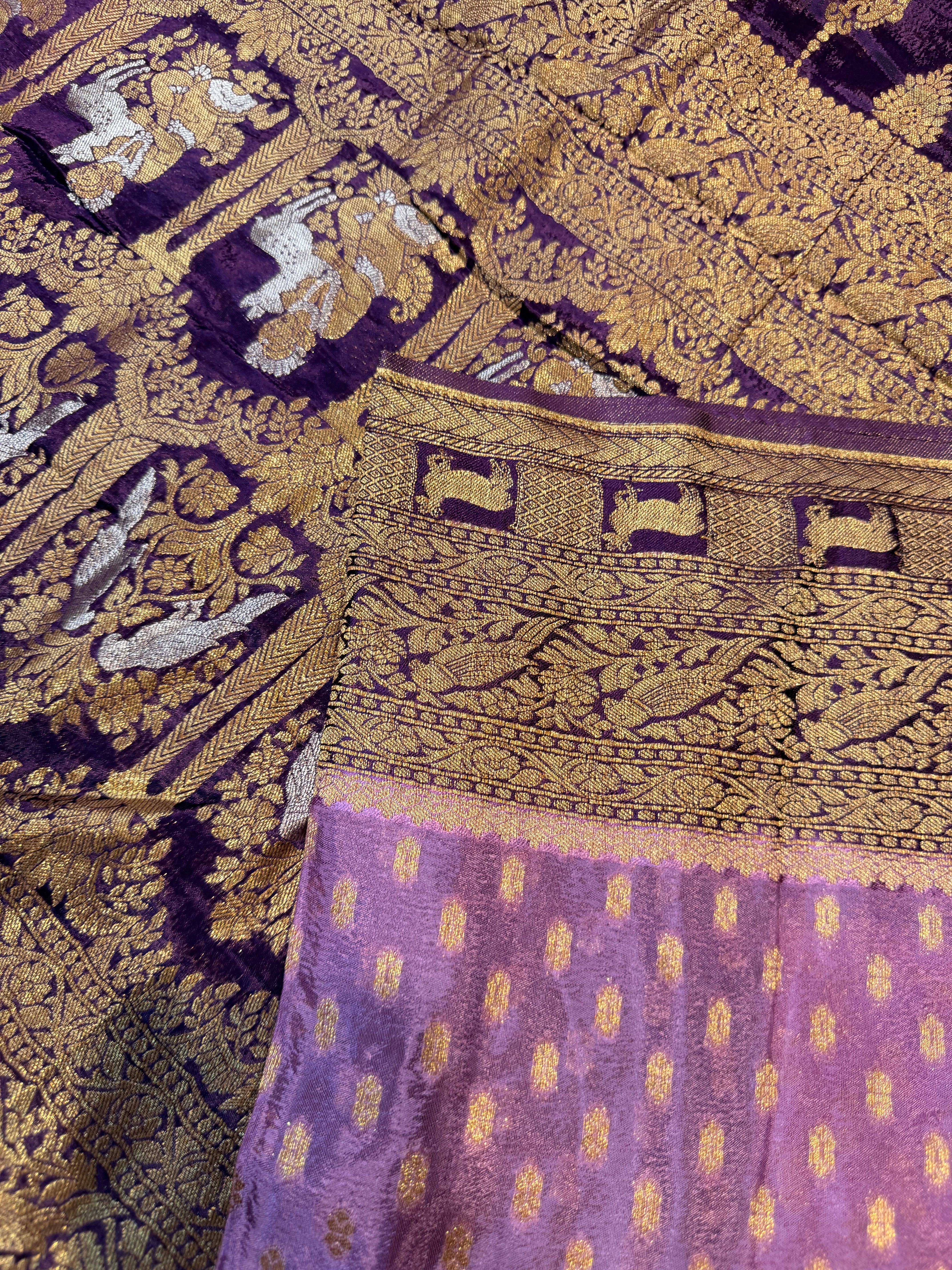 Banaras Crepe Silk- Light Purple
