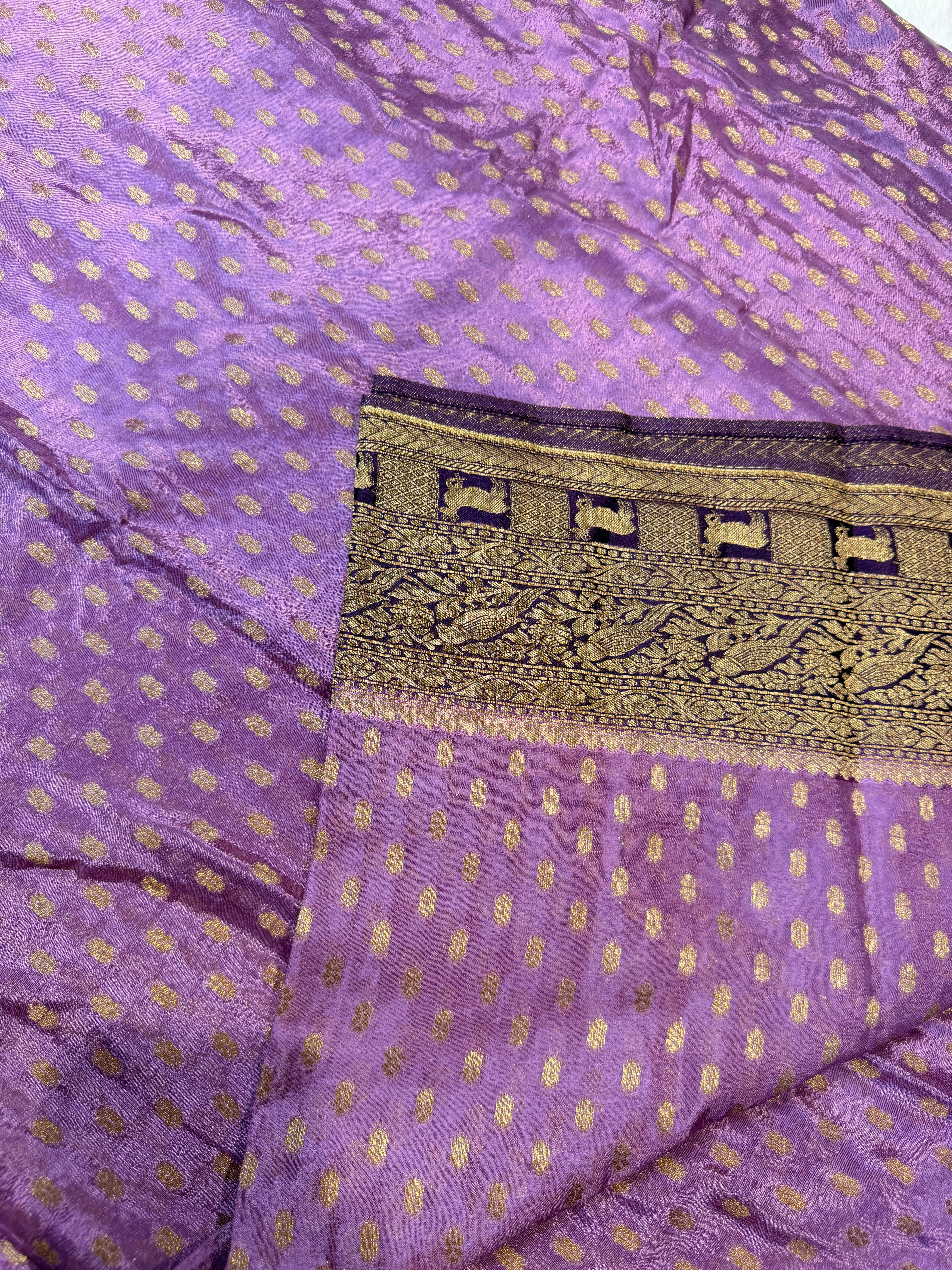 Banaras Crepe Silk- Light Purple