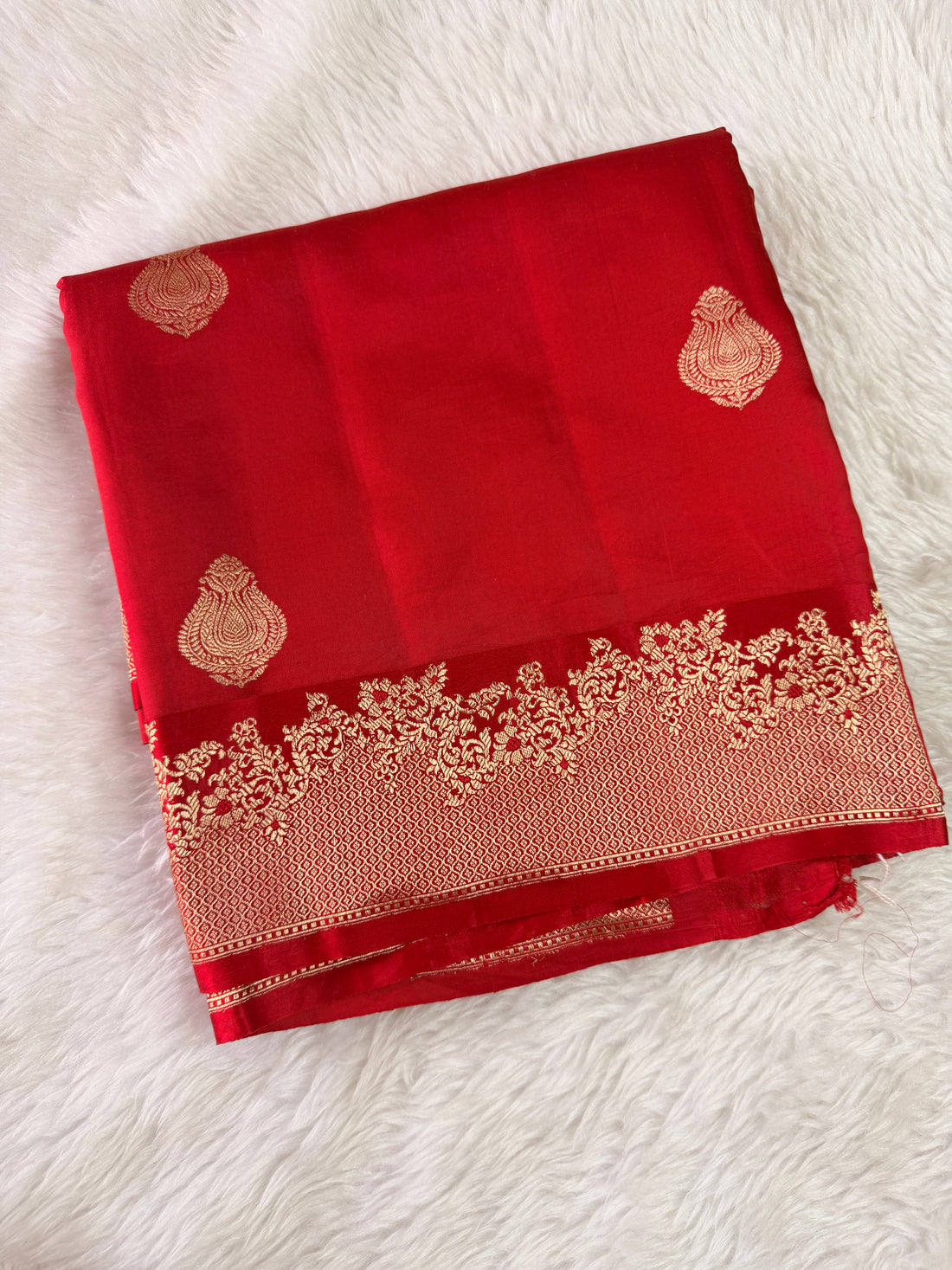 Pure Banarasi Kora Silk -Red