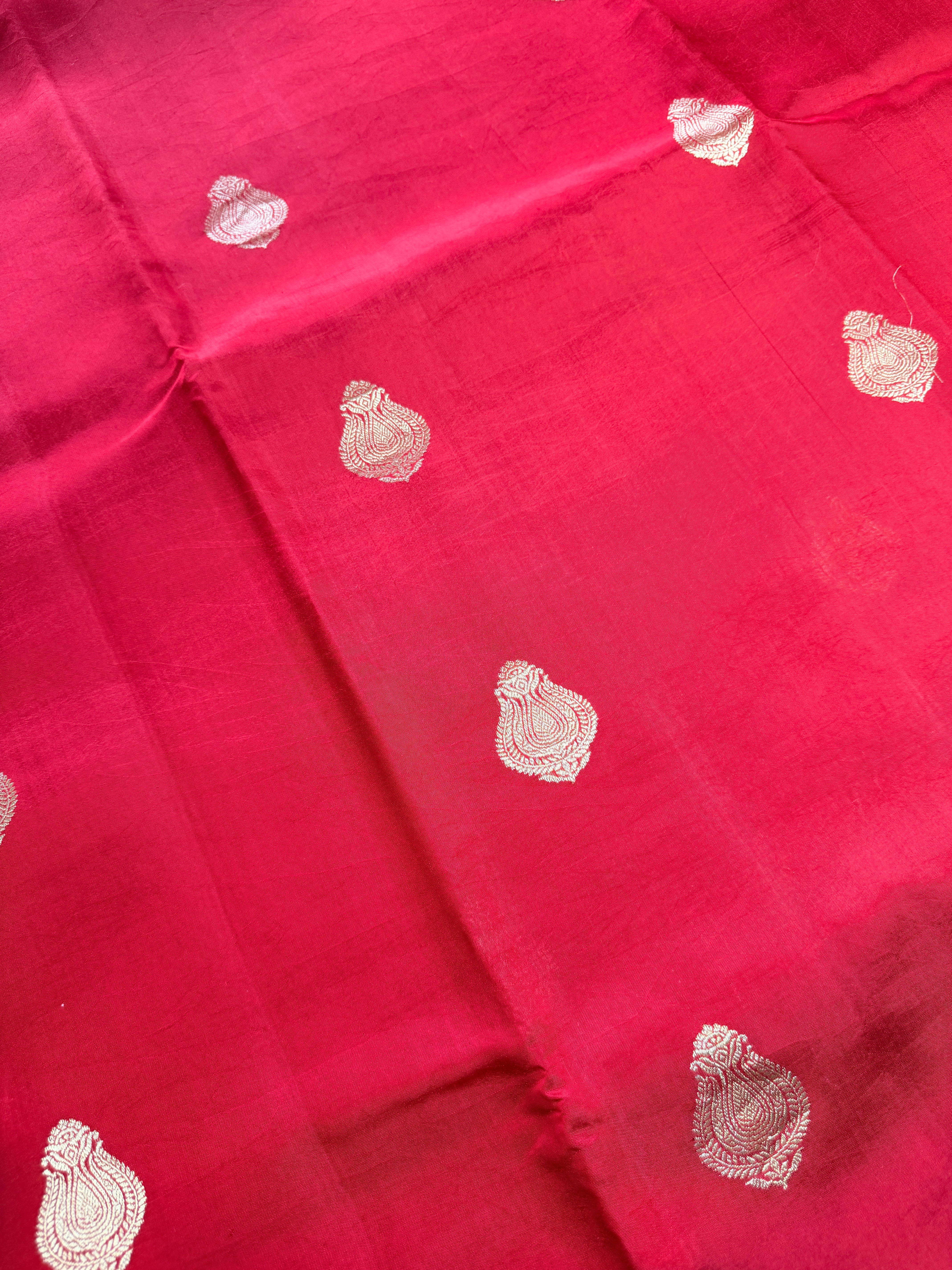 Pure Banarasi Kora Silk -Red
