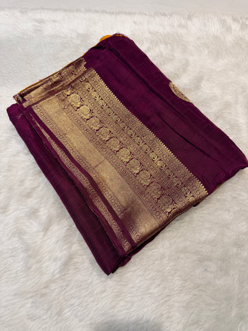 Russian Saree -Wine