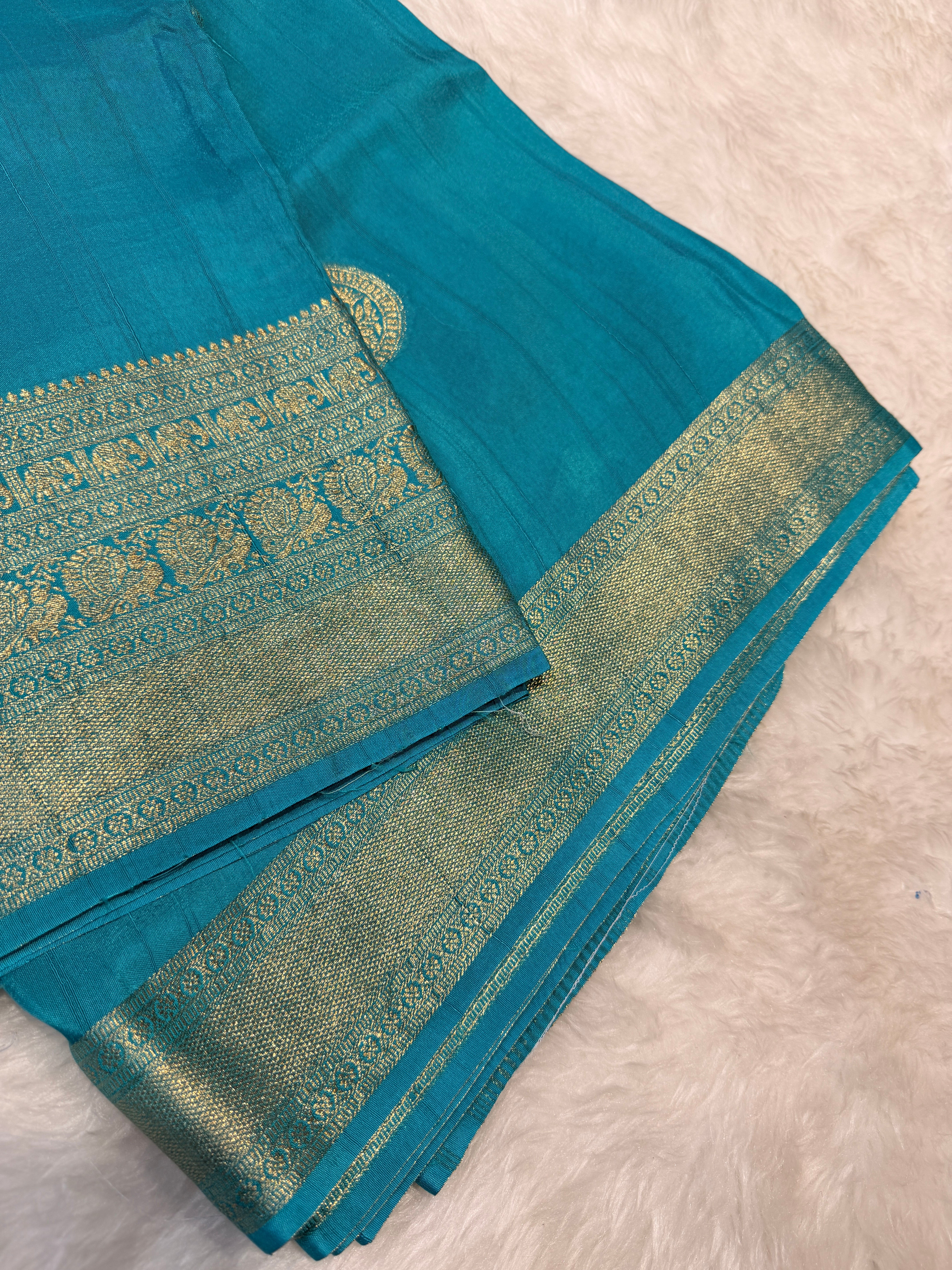 Russian Saree -Sky Blue