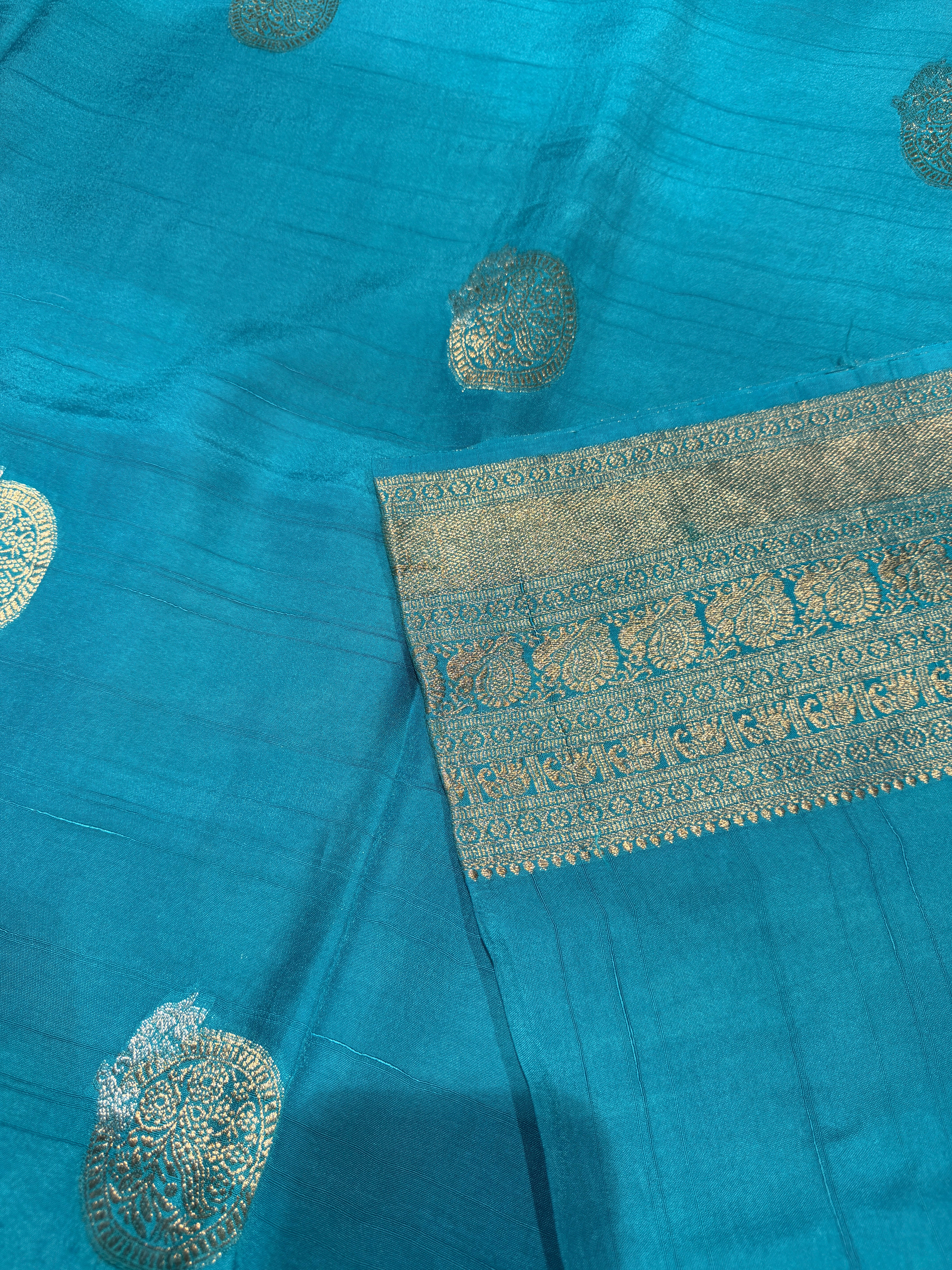 Russian Saree -Sky Blue