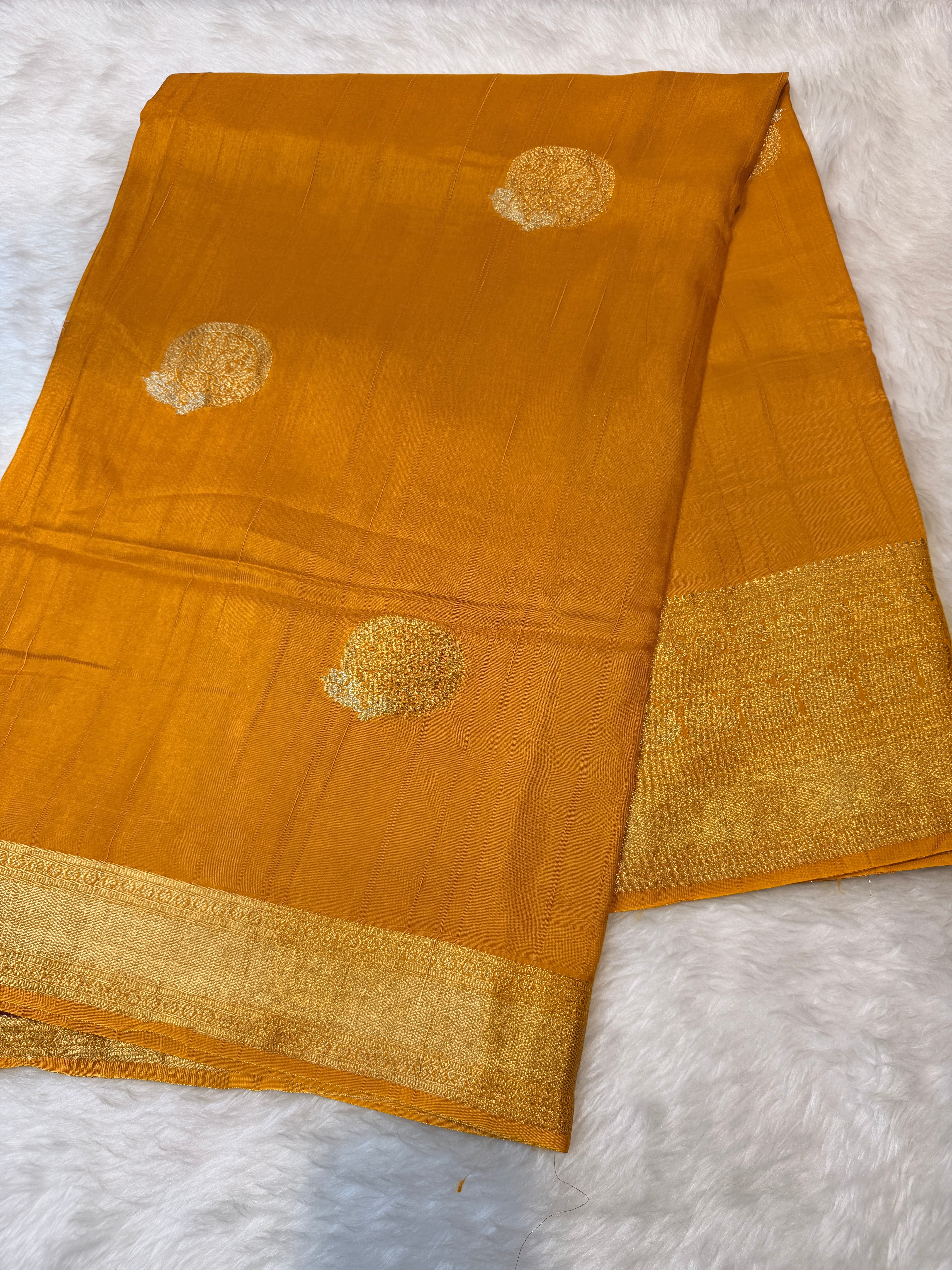 Russian Saree -Mustard