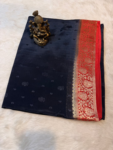 Chinnon Silk -Black N Red