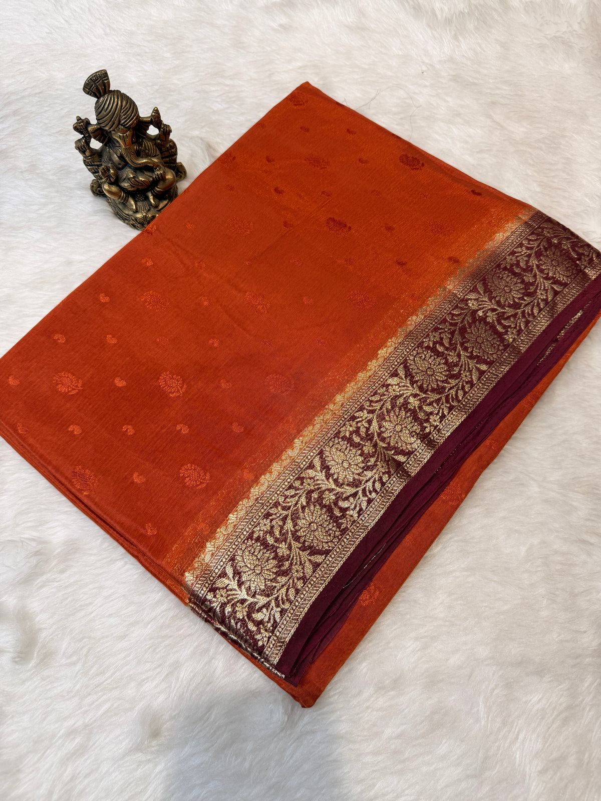 Chinnon Silk -Rust Orange N Brown