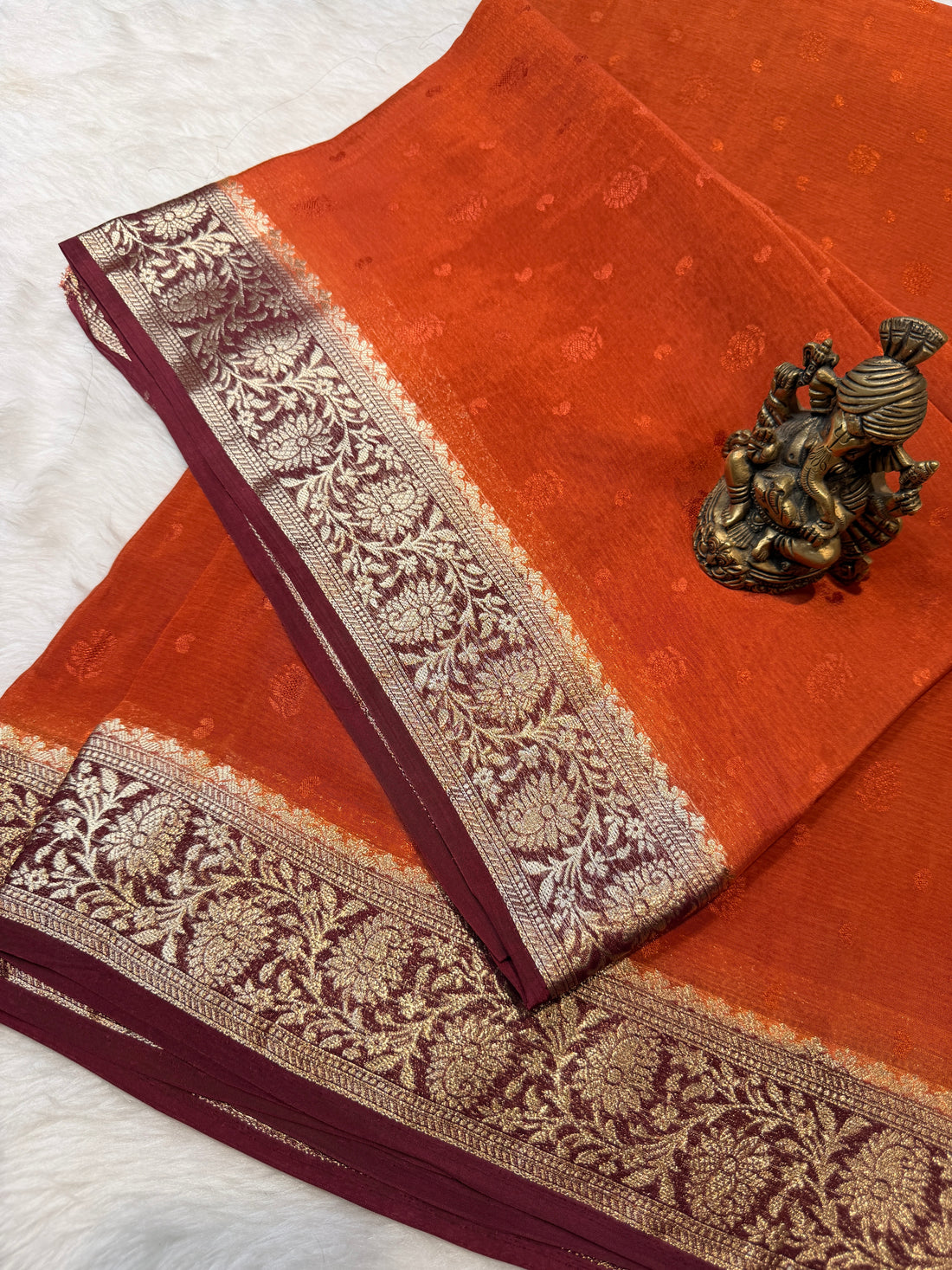 Chinnon Silk -Rust Orange N Brown