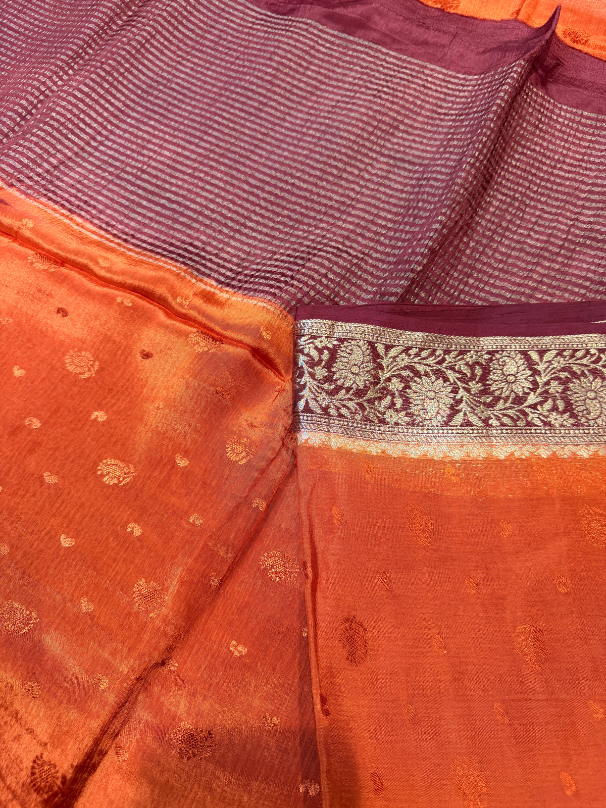 Chinnon Silk -Rust Orange N Brown