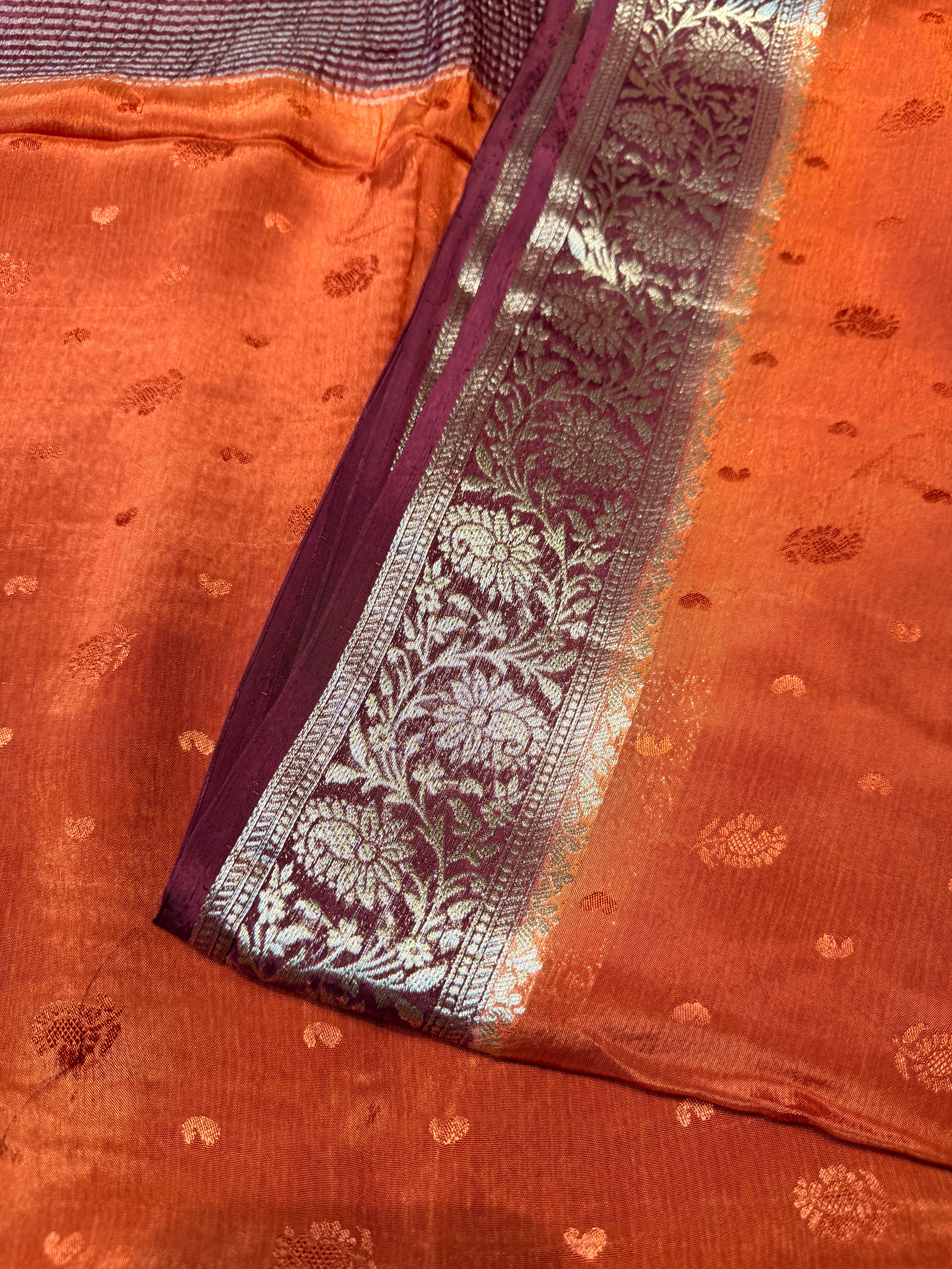 Chinnon Silk -Rust Orange N Brown